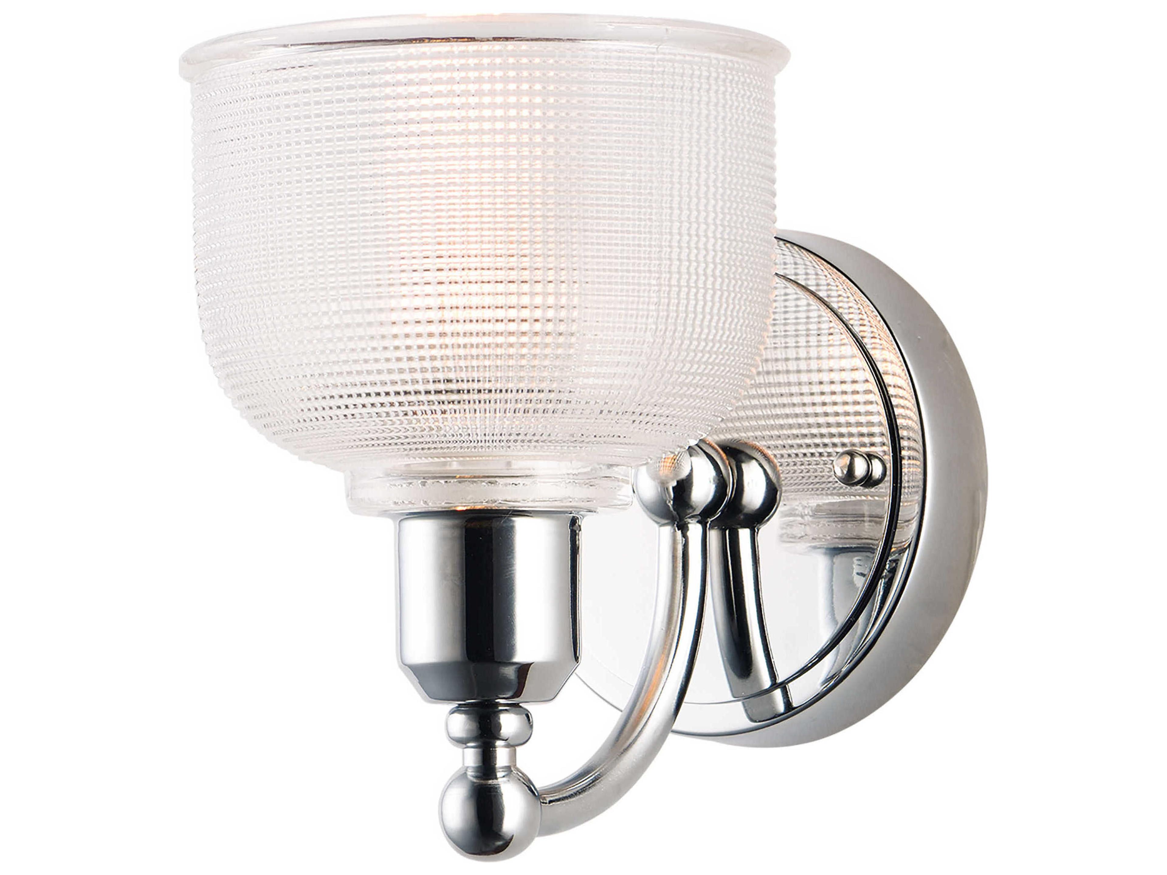 Maxim Lighting Hollow 1-Light Polished Chrome Glass Wall Sconce