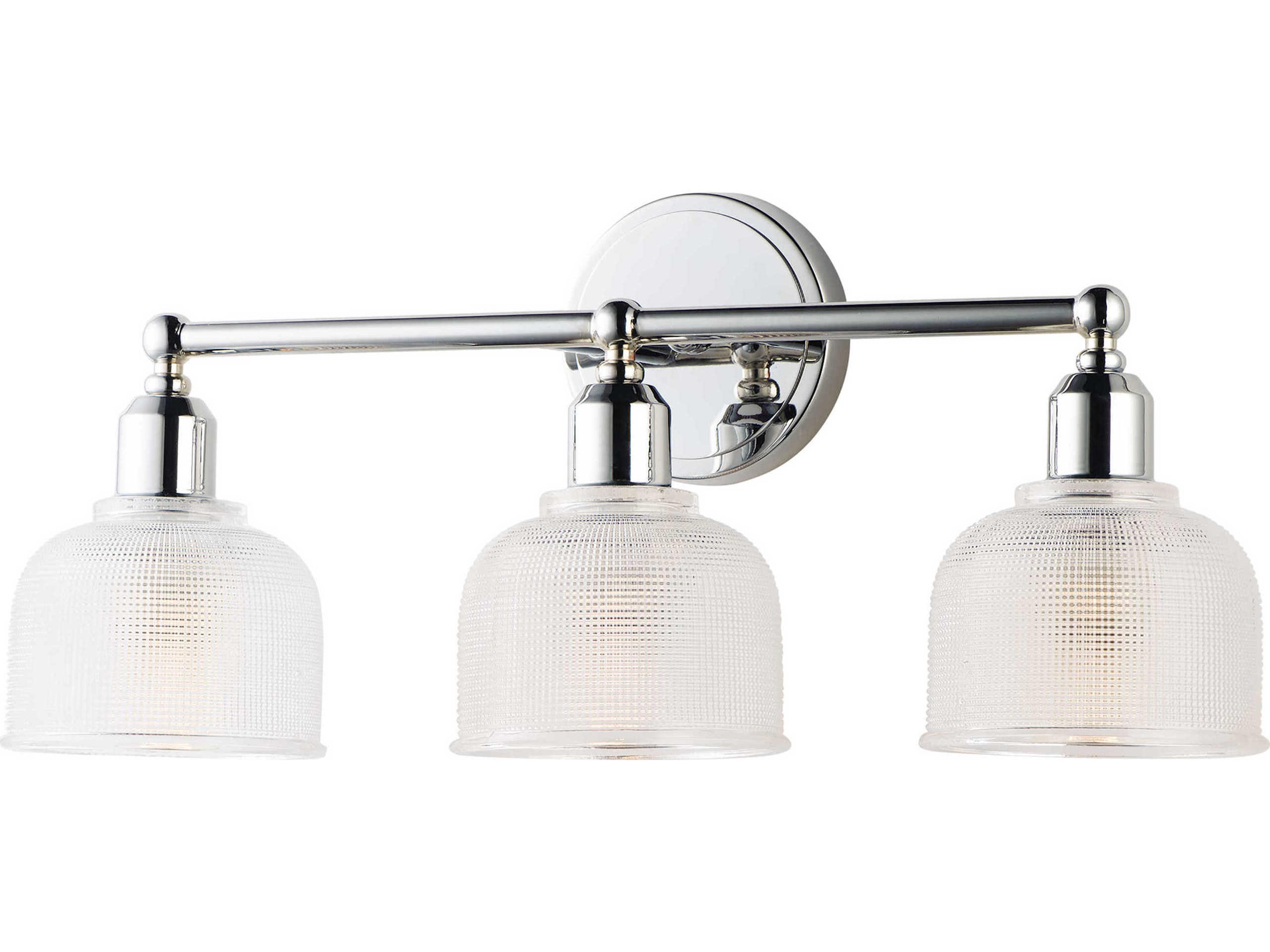 Maxim Lighting Hollow 3-Light Polished Chrome Glass Vanity Light