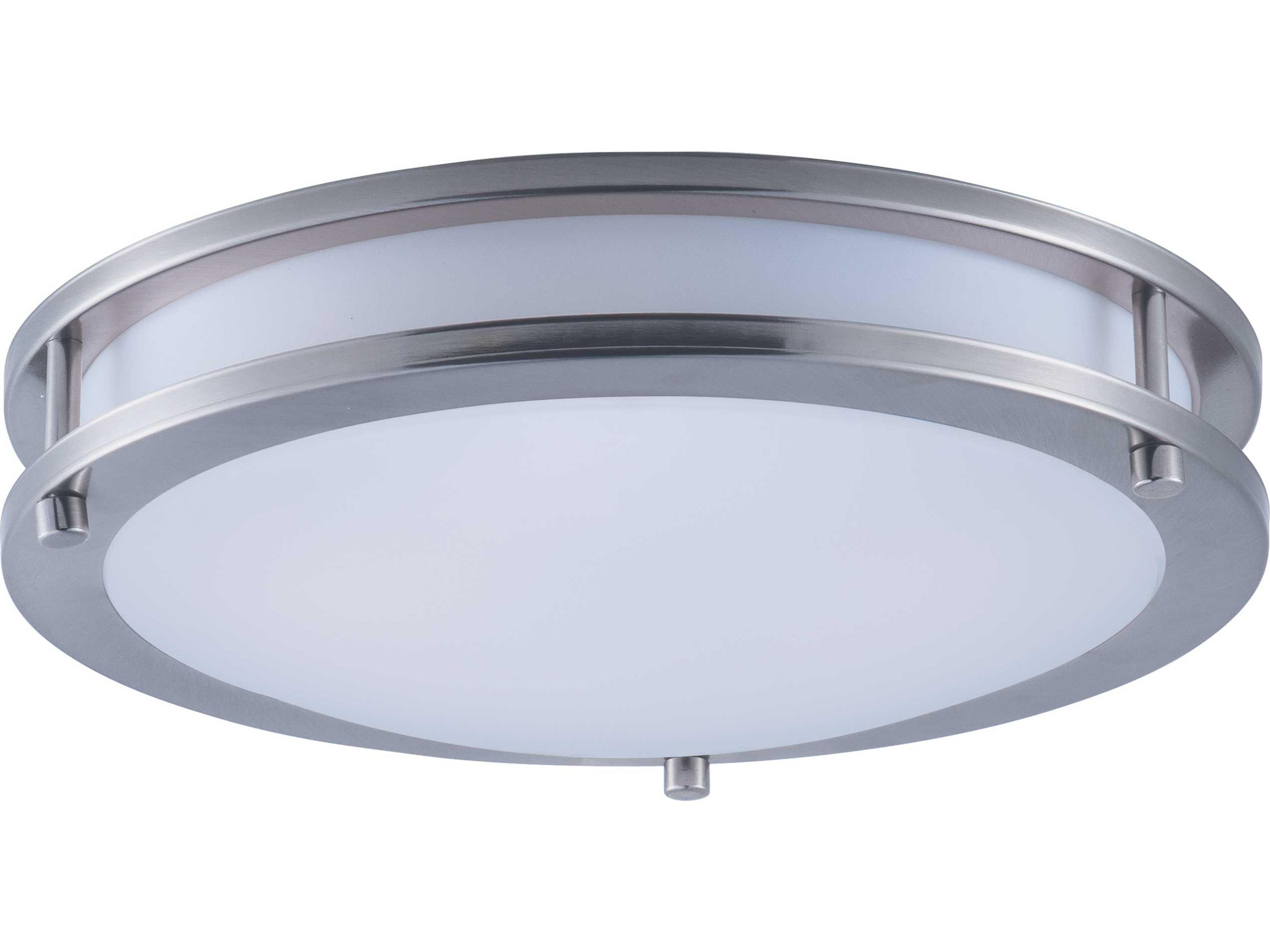 Maxim Lighting Satin Nickel Glass LED Round Flush Mount