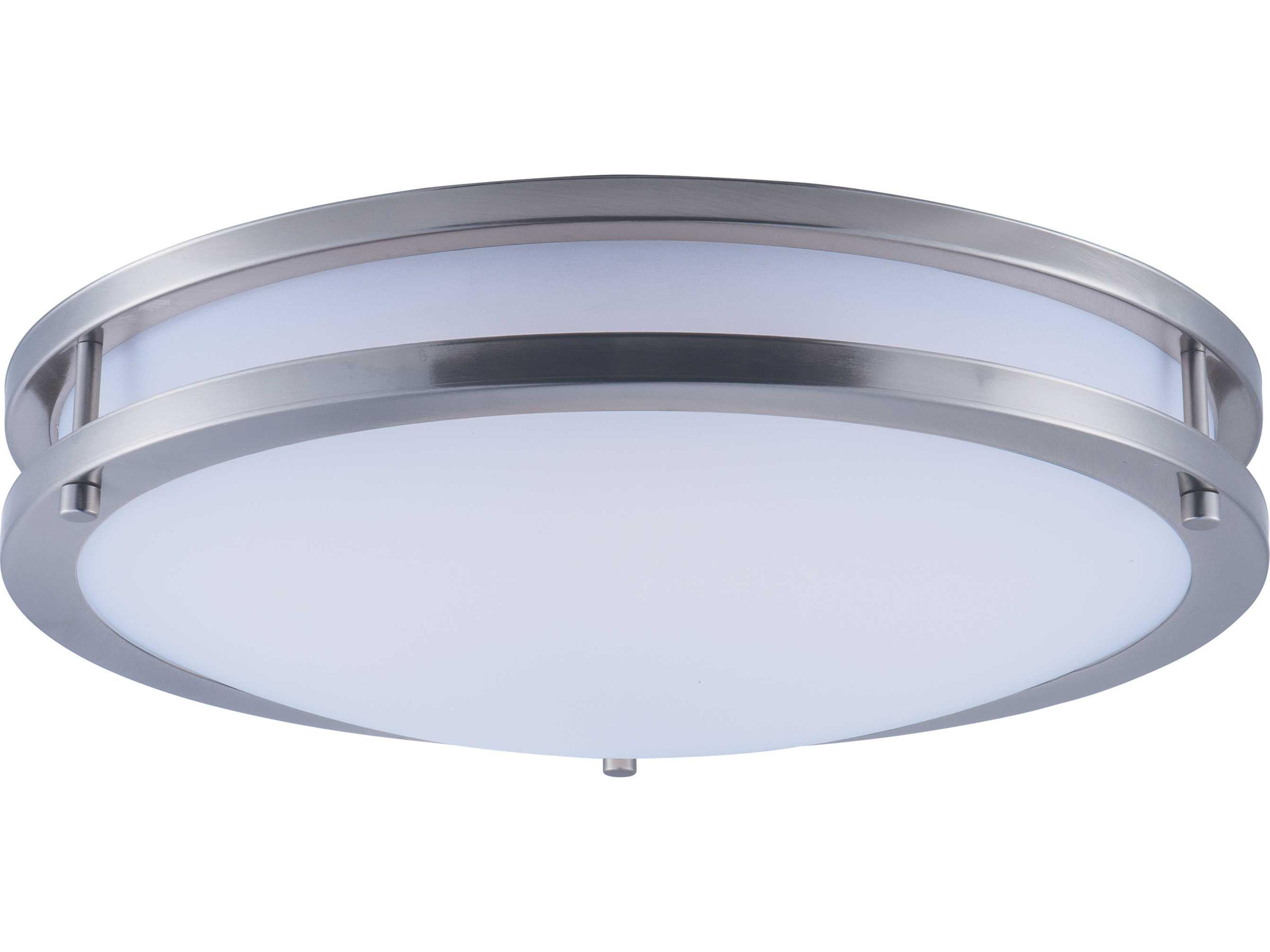 Maxim Lighting Satin Nickel Glass LED Round Flush Mount