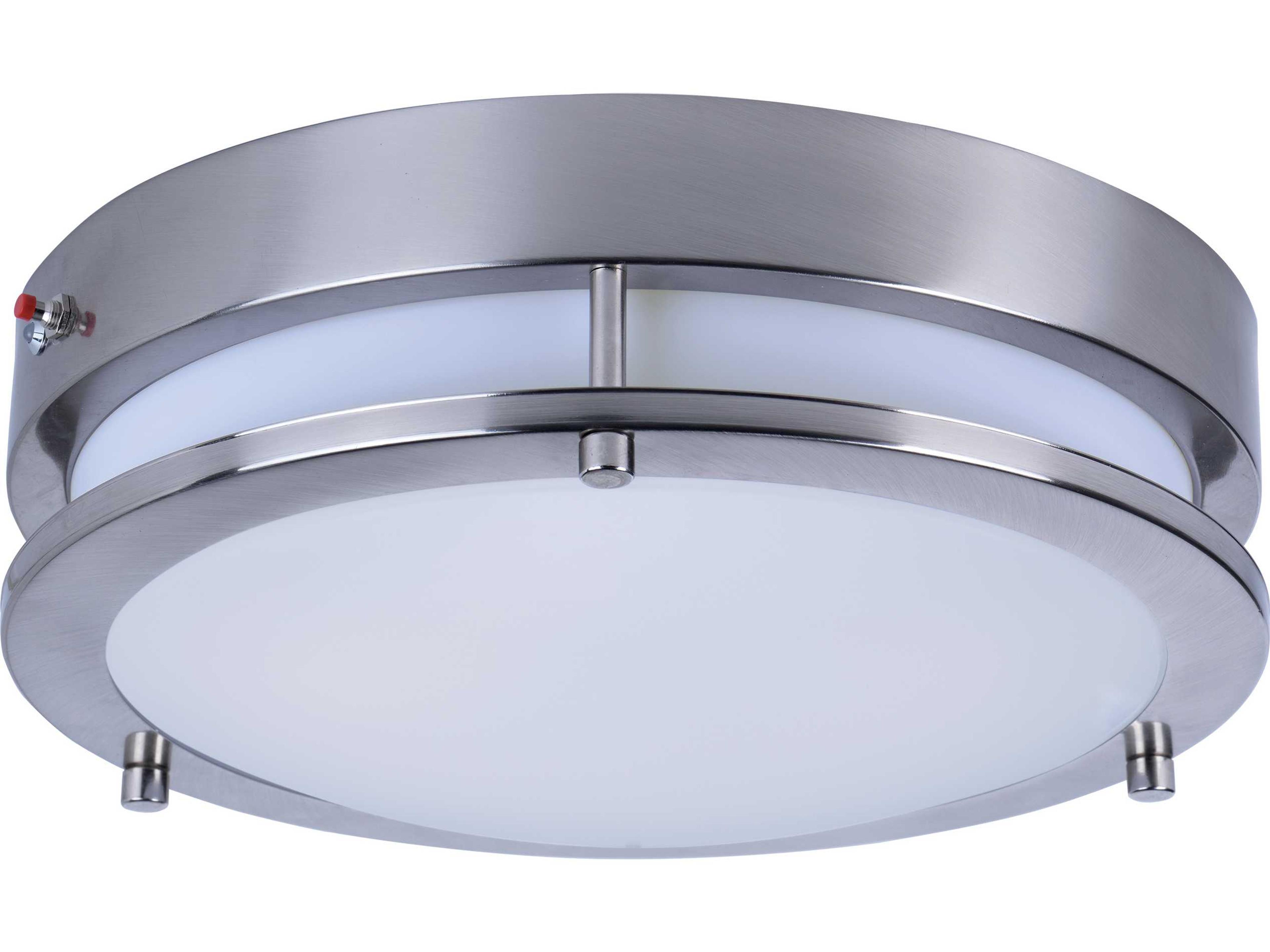 Maxim Lighting Satin Nickel Glass LED Round Flush Mount