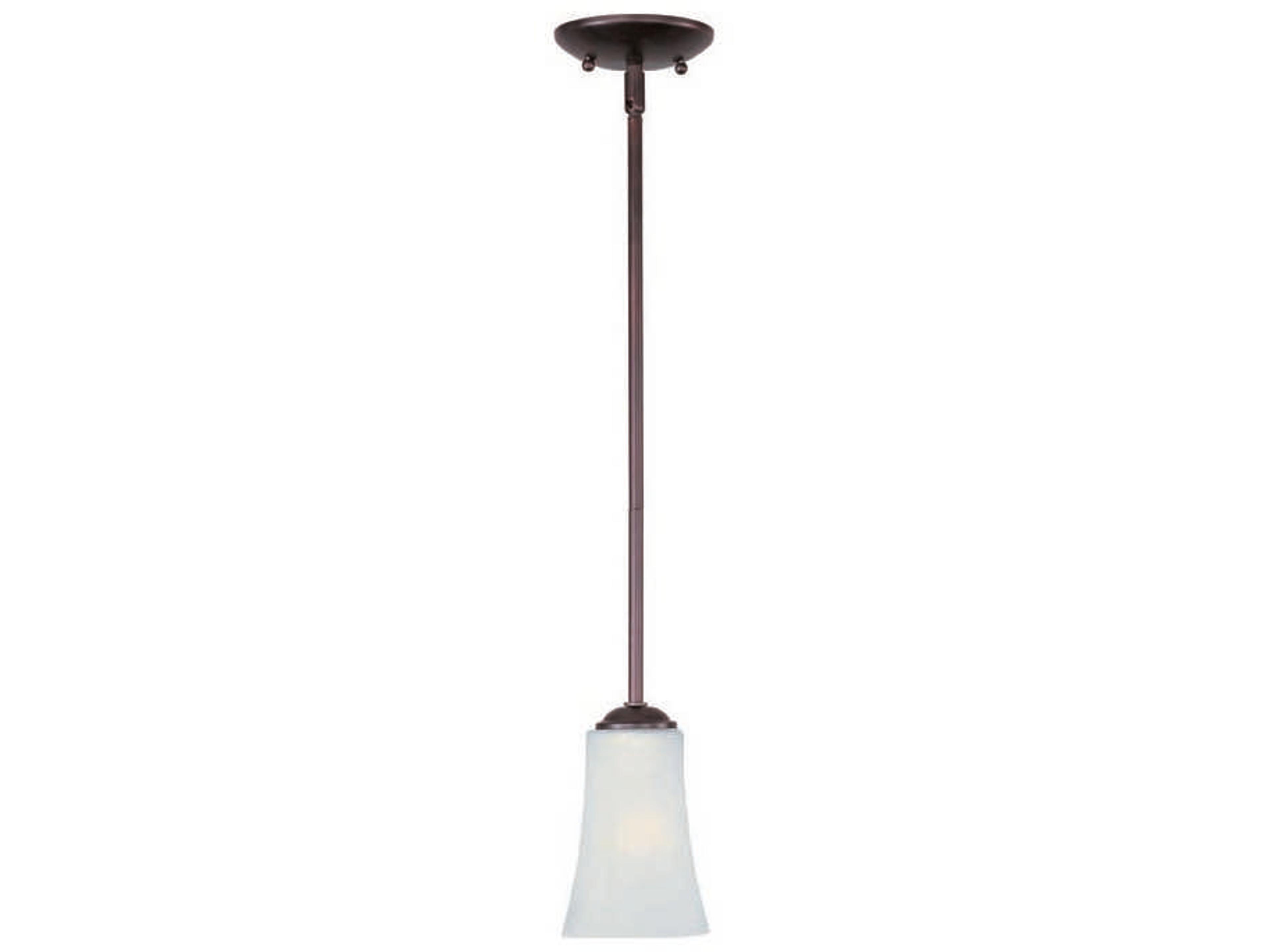 Maxim Lighting Logan 1-Light Oil Rubbed Bronze Glass Empire Mini Pendant