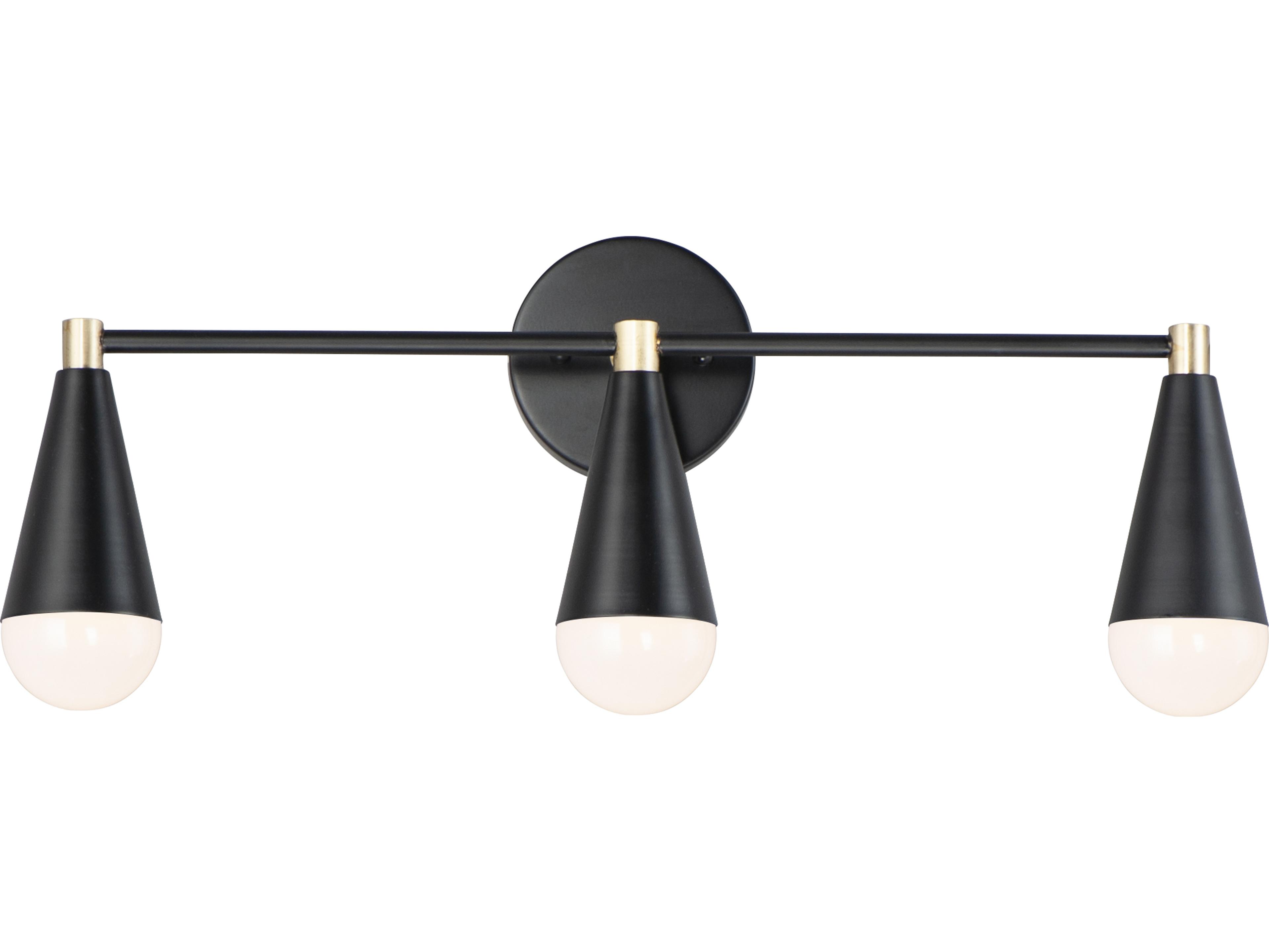 Maxim Lighting Lovell 3-Light Black Satin Brass Vanity Light