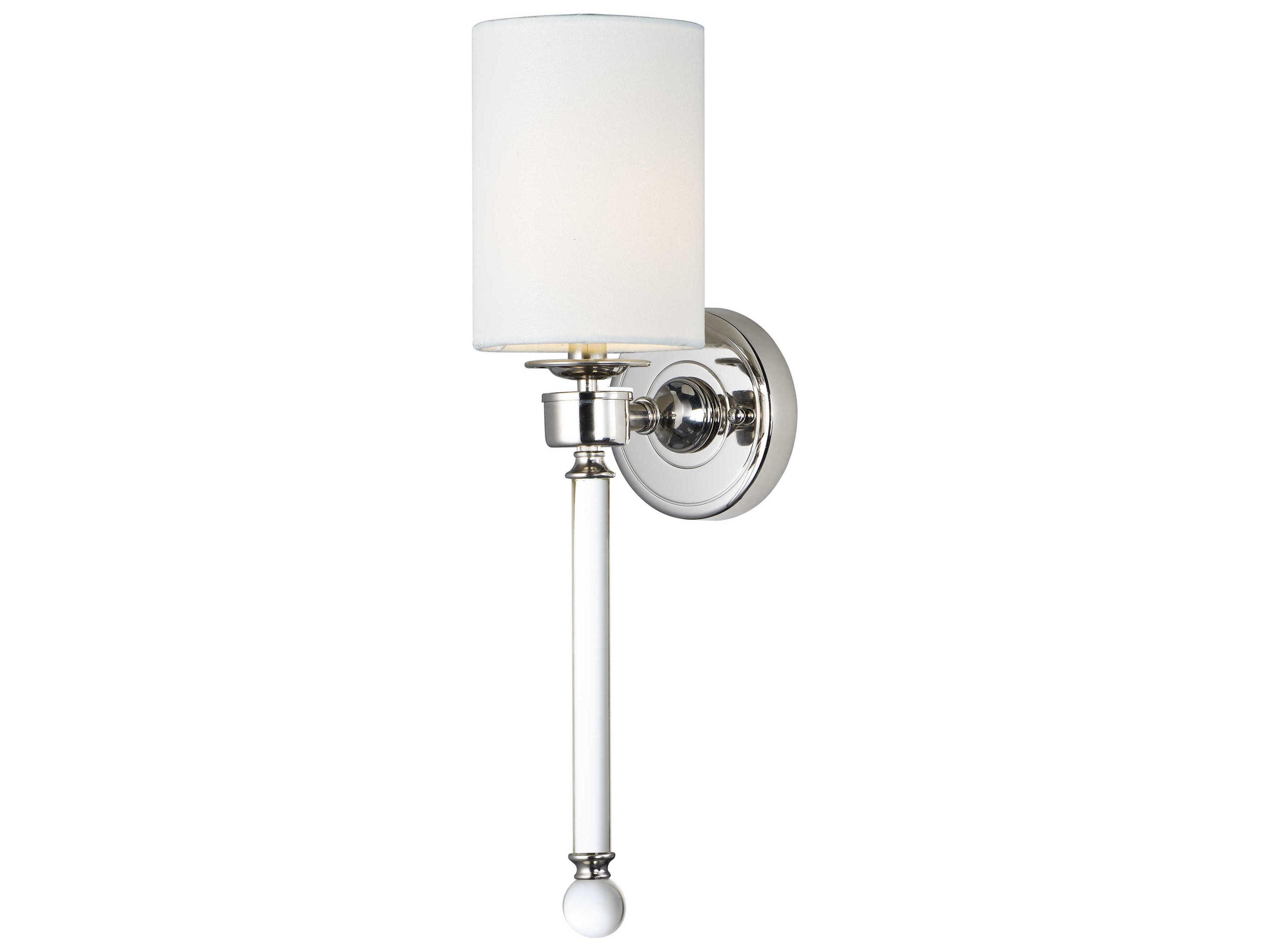 Maxim Lighting Lucent 1-Light Polished Nickel Glass Wall Sconce