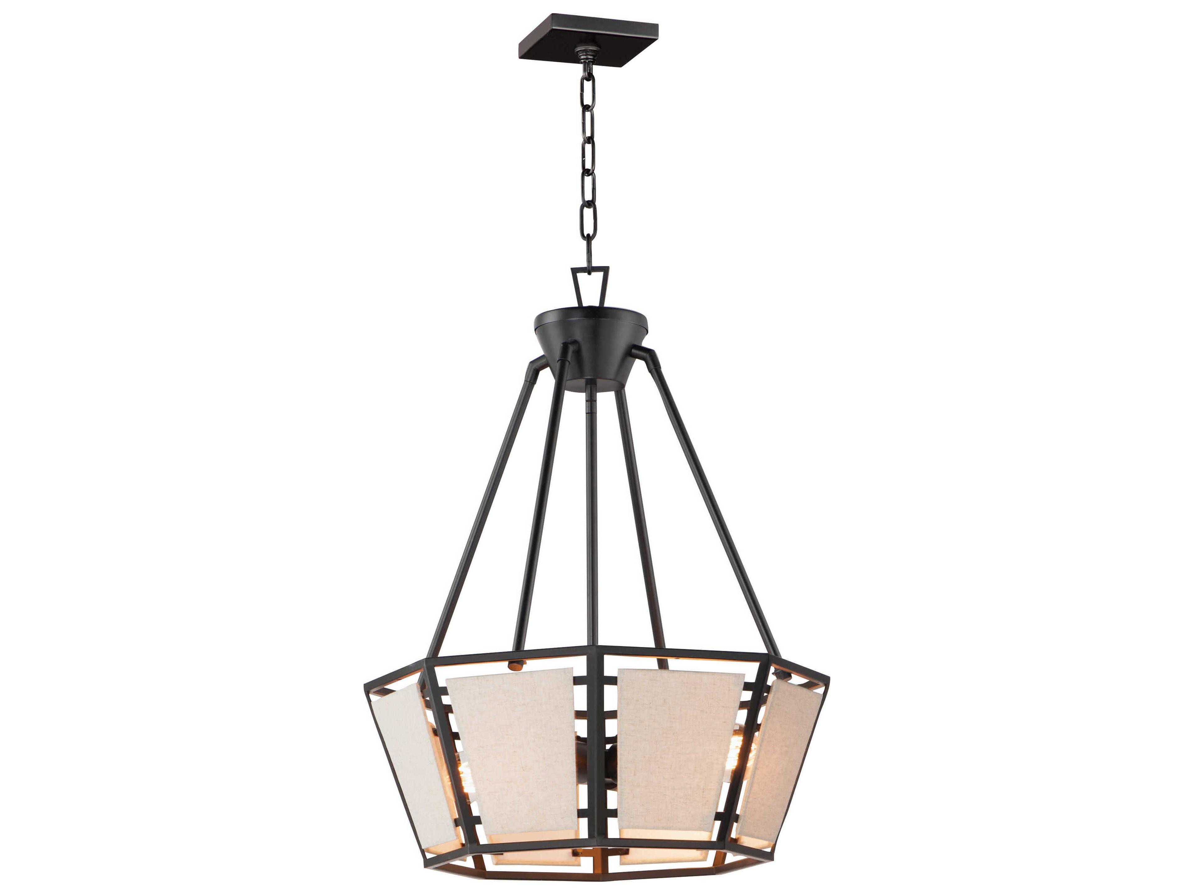 Maxim Lighting Montauk 4-Light Black Pendant