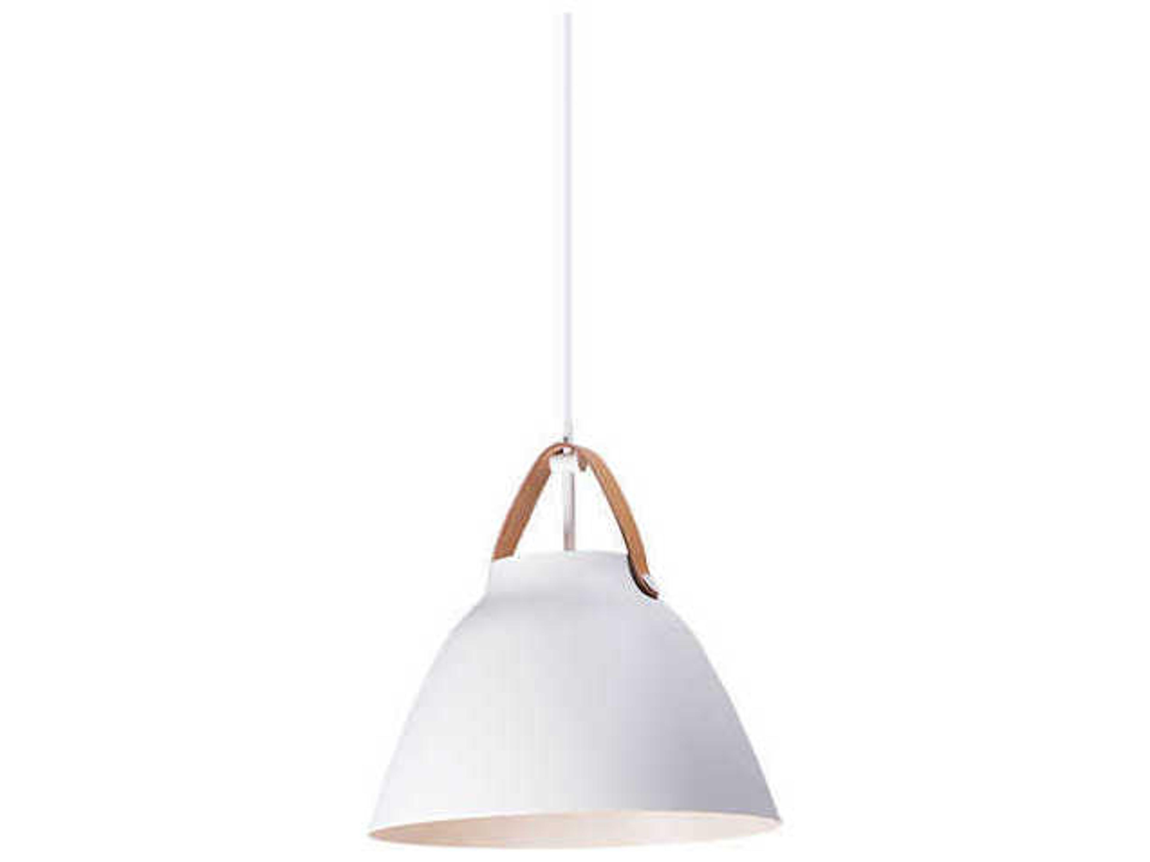 Maxim Lighting Nordic 1-Light Tan Leather White Pendant