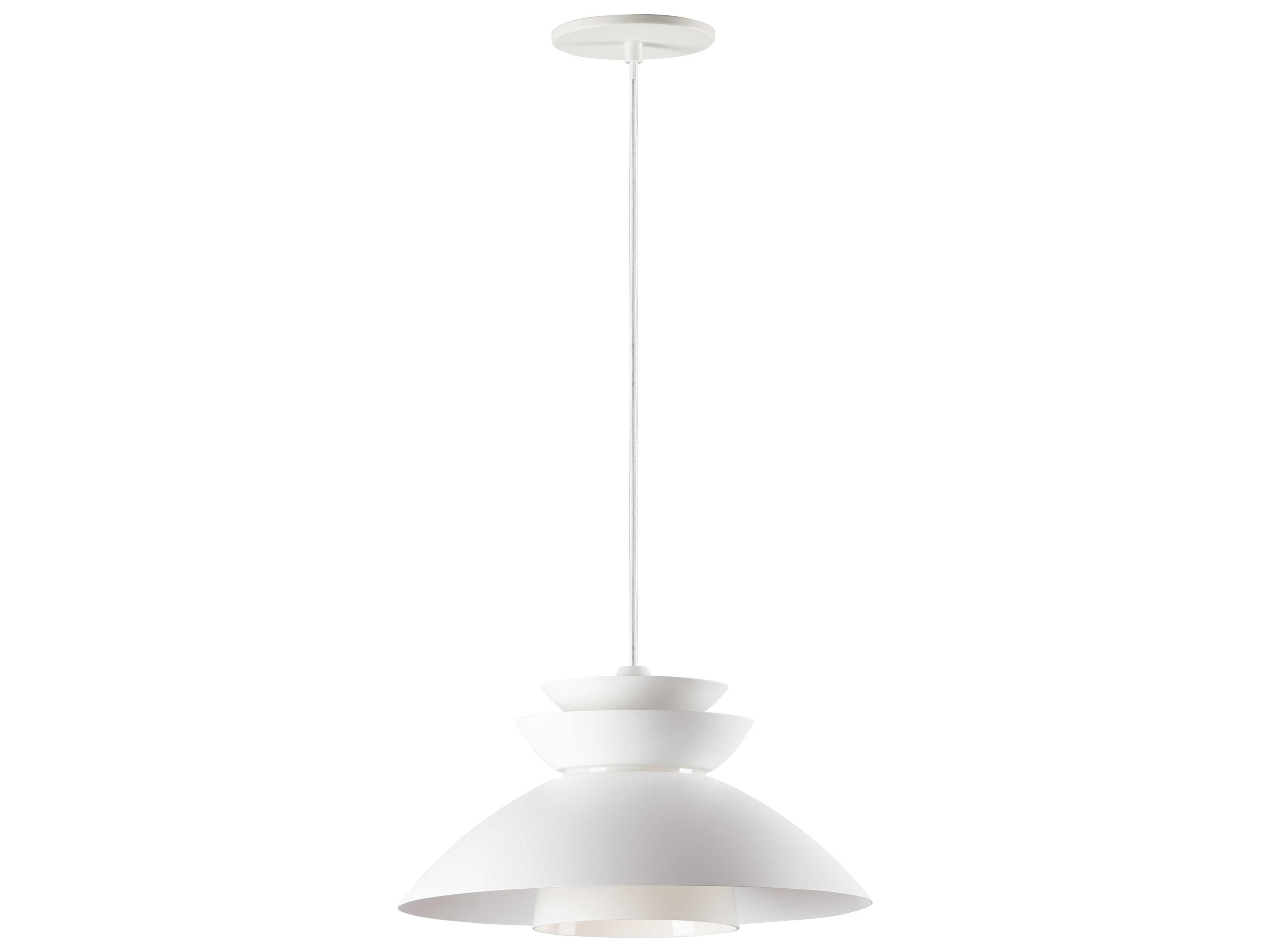 Maxim Lighting Nordic 1-Light White Glass Bowl Pendant