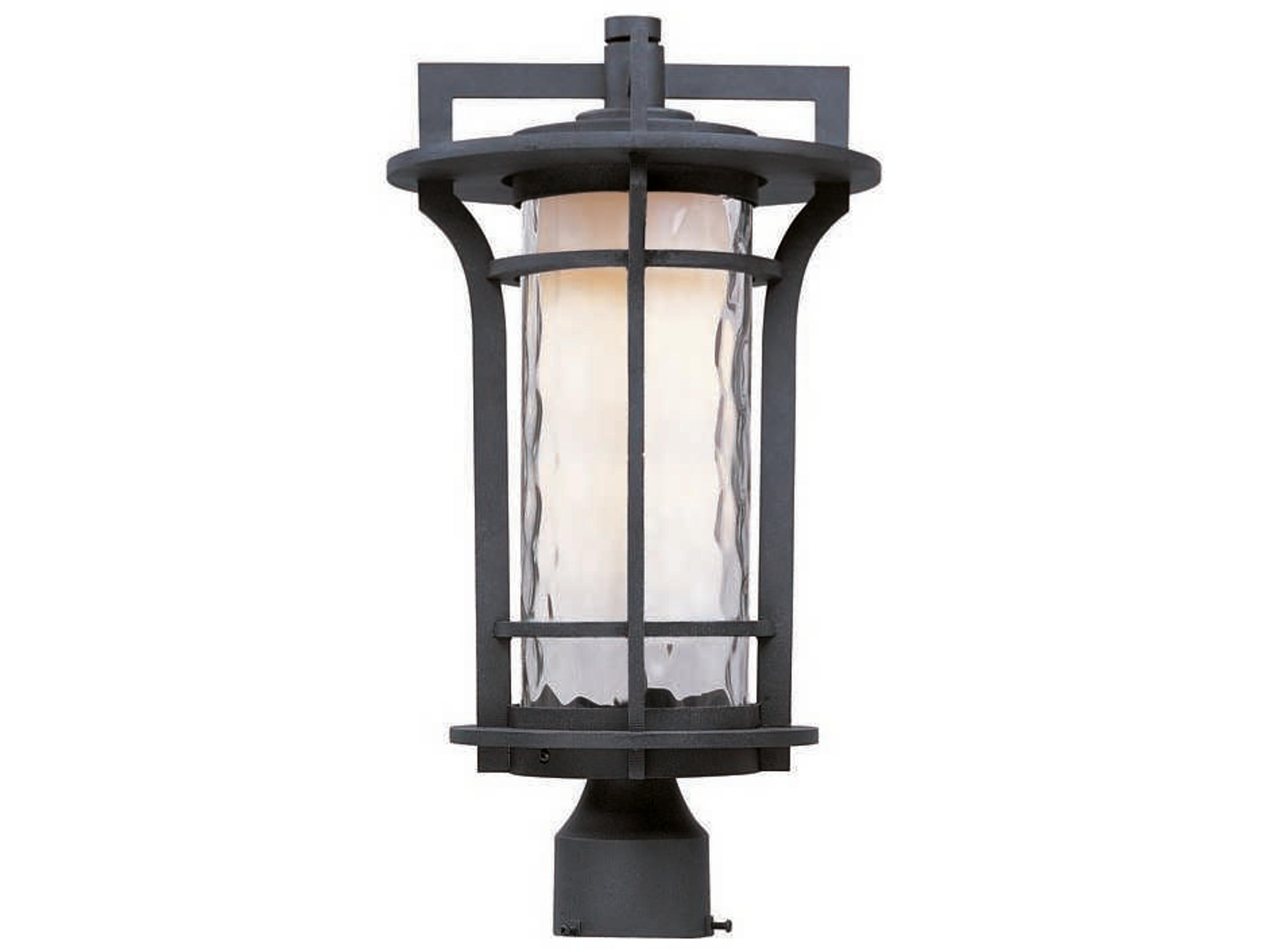 Maxim Lighting Oakville & Water Glass Incandescent Outdoor Post Light