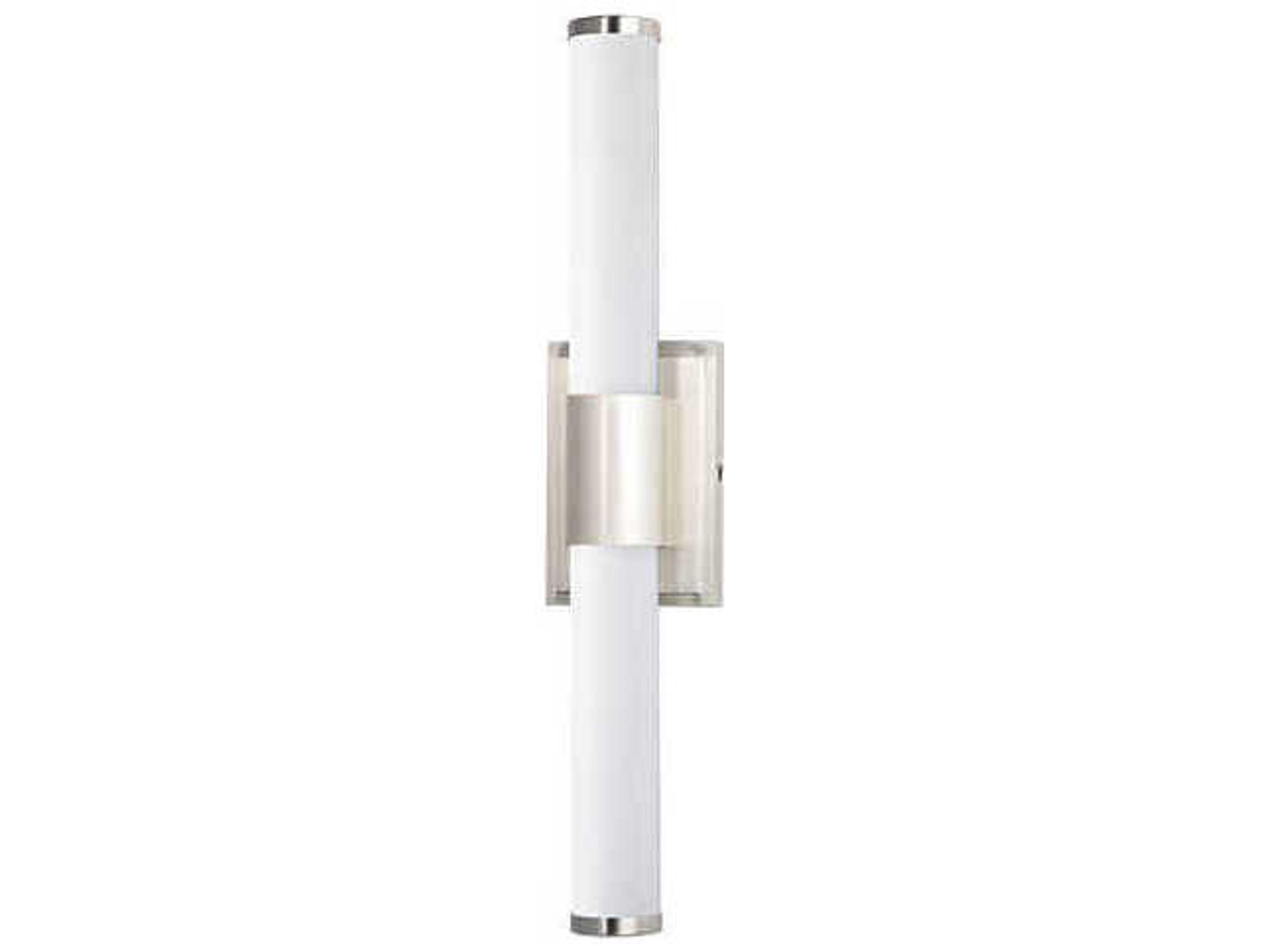 Maxim Lighting Optic 1-Light Satin Nickel White Glass LED Vanity Light