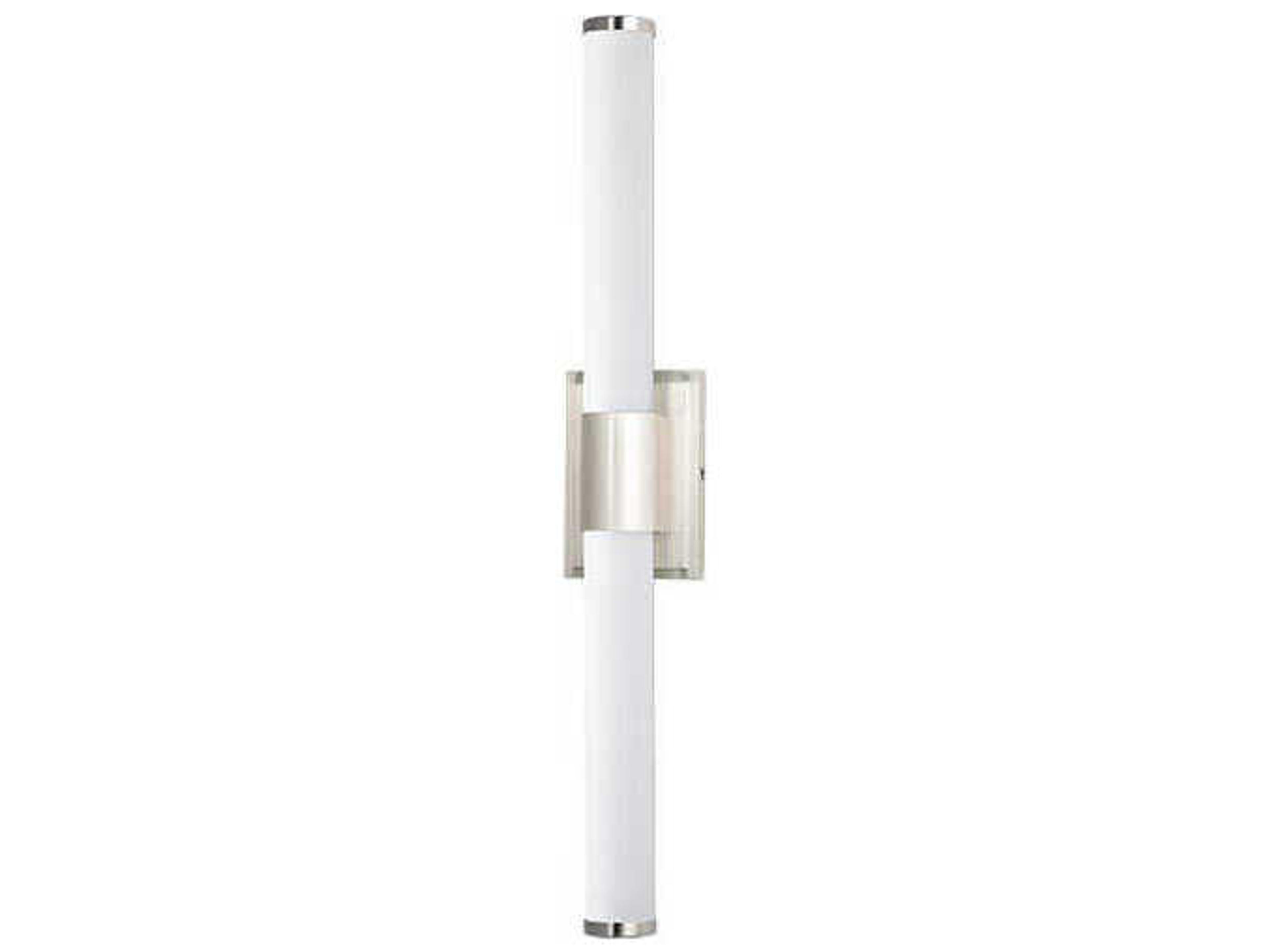 Maxim Lighting Optic 1-Light Satin Nickel White Glass LED Vanity Light