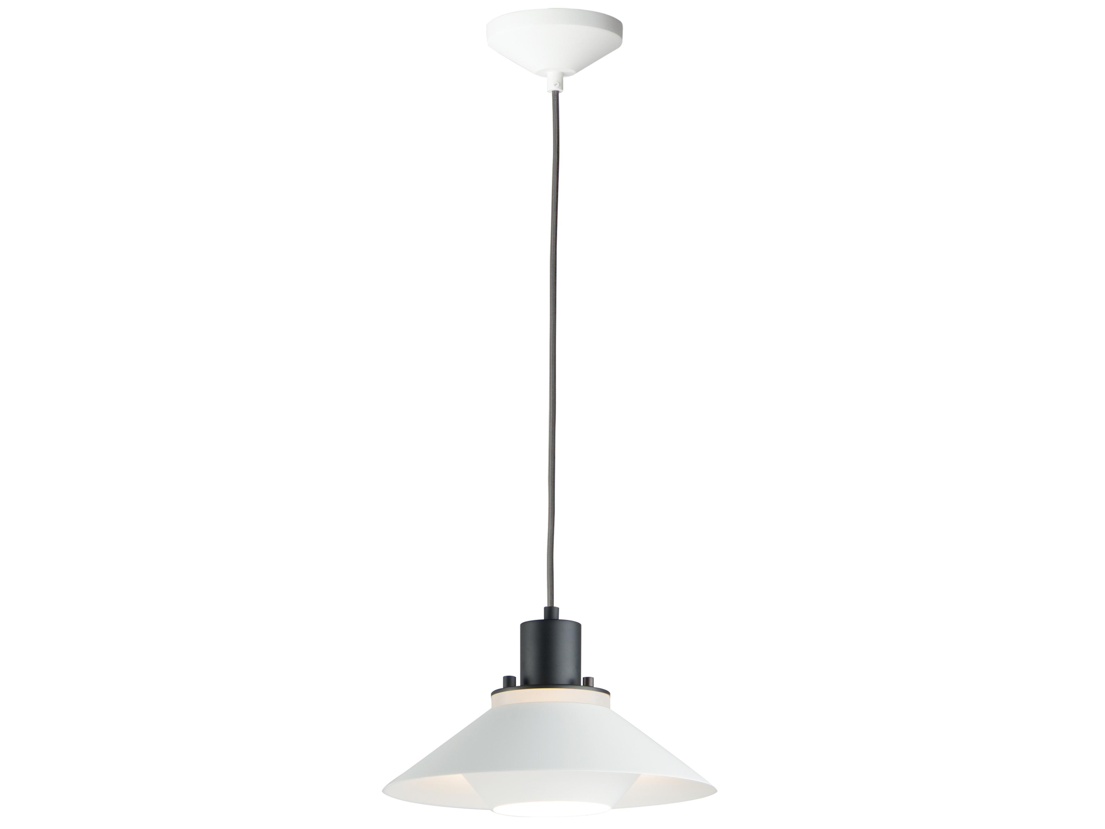 Maxim Lighting Oslo 1-Light Black White Bowl Mini Pendant