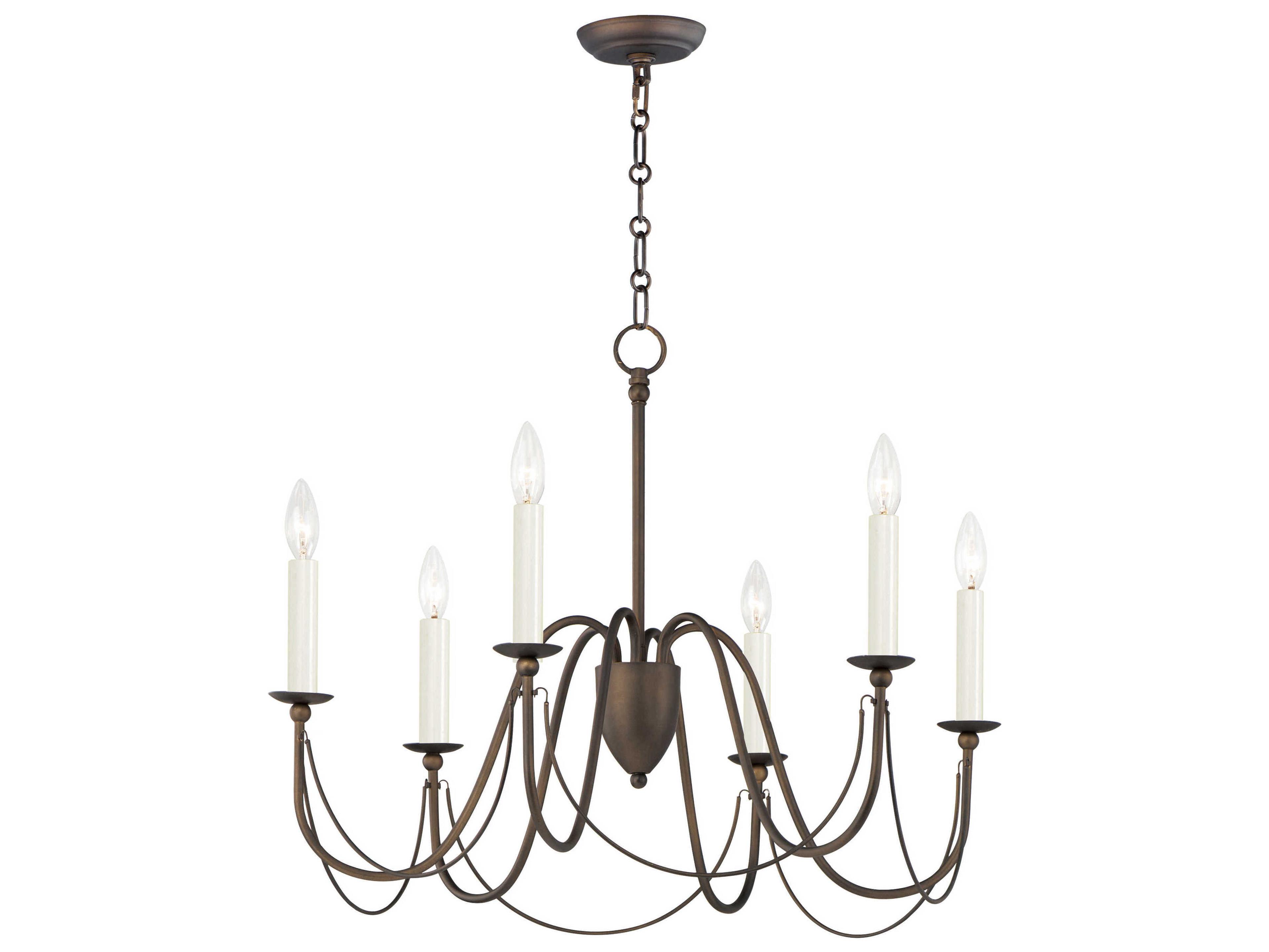 Maxim Lighting Plumette 6-Light Chestnut Bronze Candelabra Chandelier