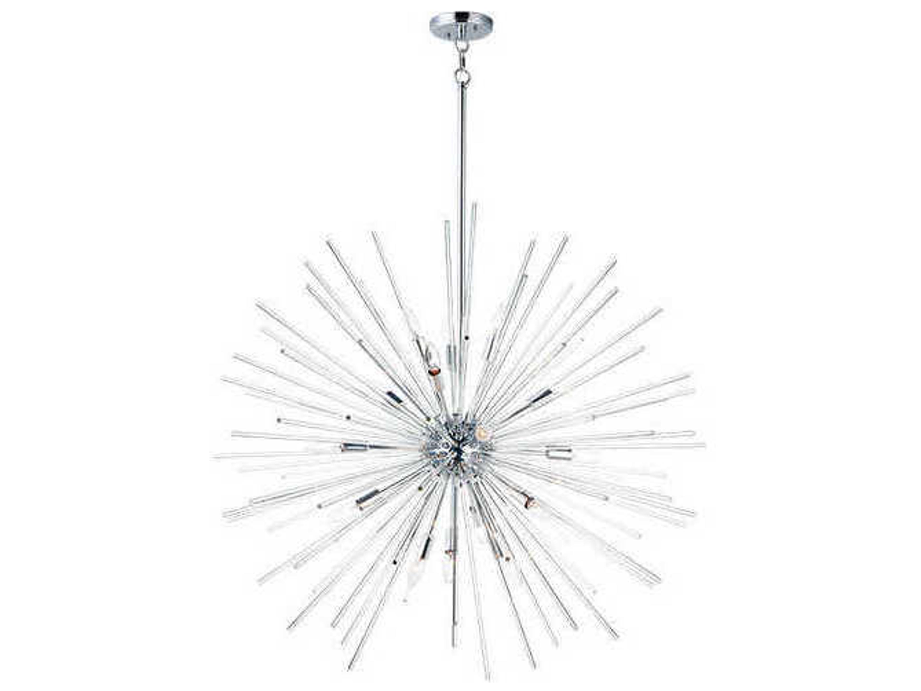 Maxim Lighting Polaris 16-Light Polished Chrome Copper Glass Sputnik Pendant