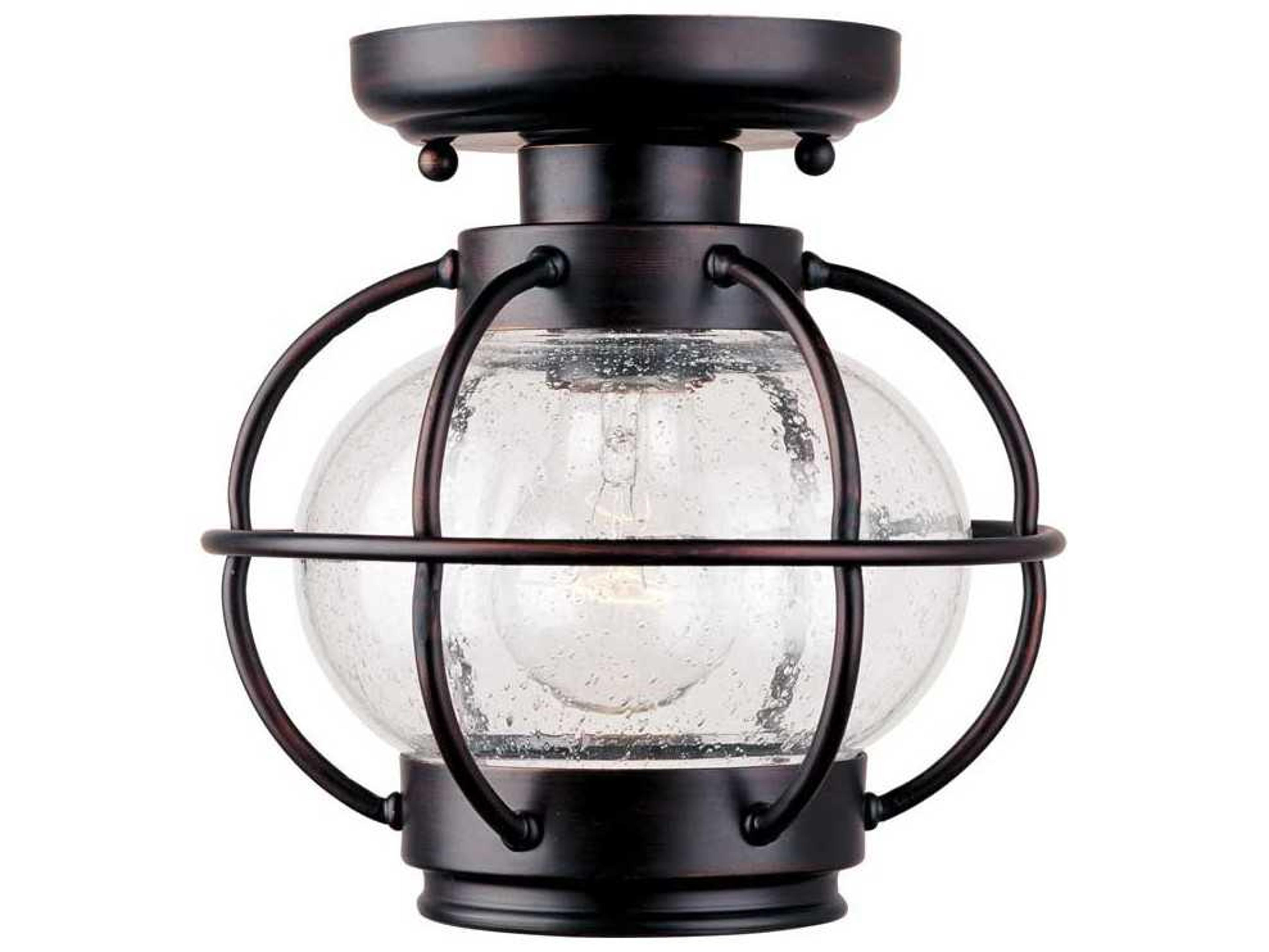 Maxim Lighting Portsmouth & Seedy Glass Outdoor Ceiling Light