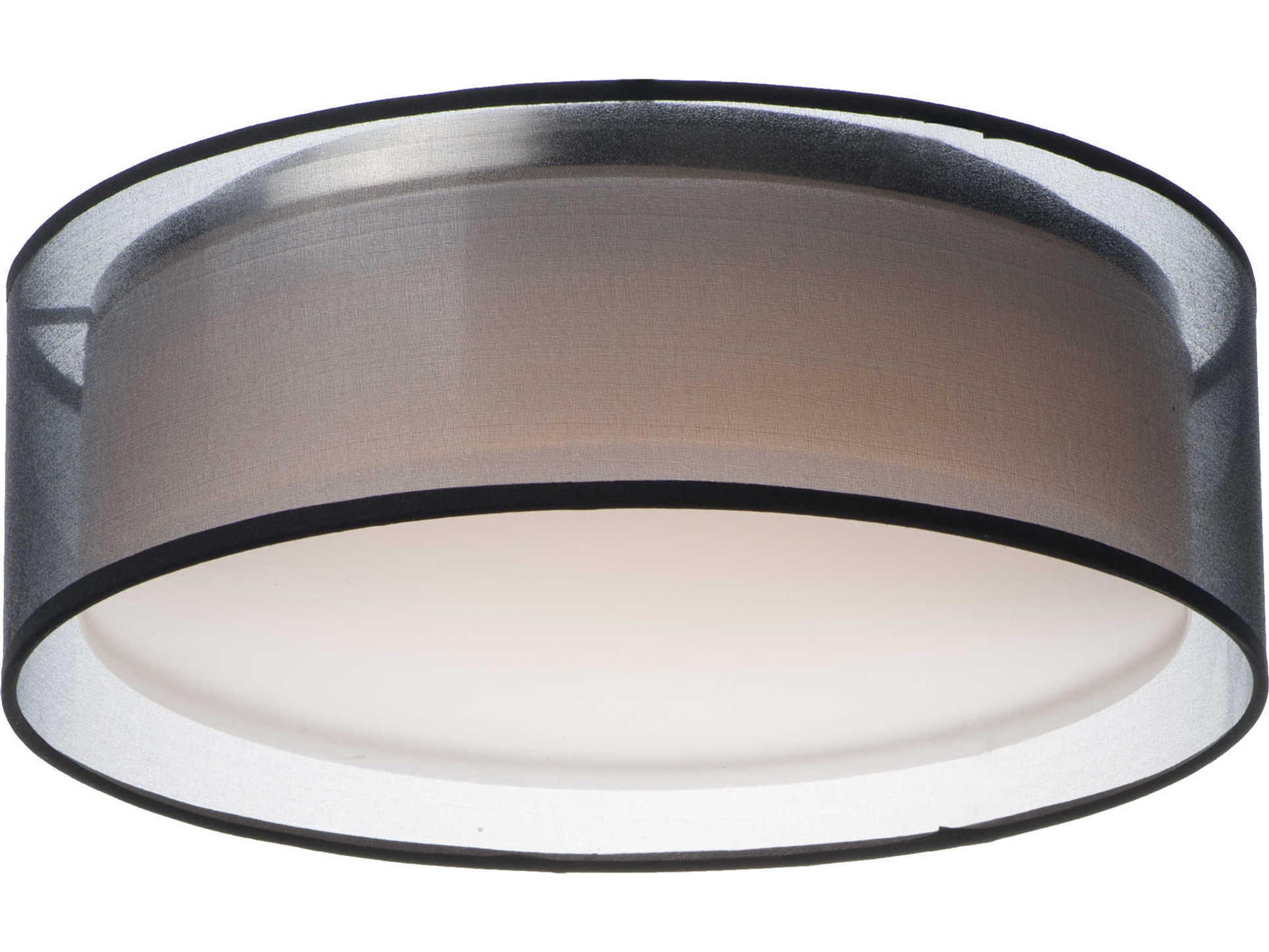 Maxim Lighting Prime 3-Light Black LED Drum Flush Mount