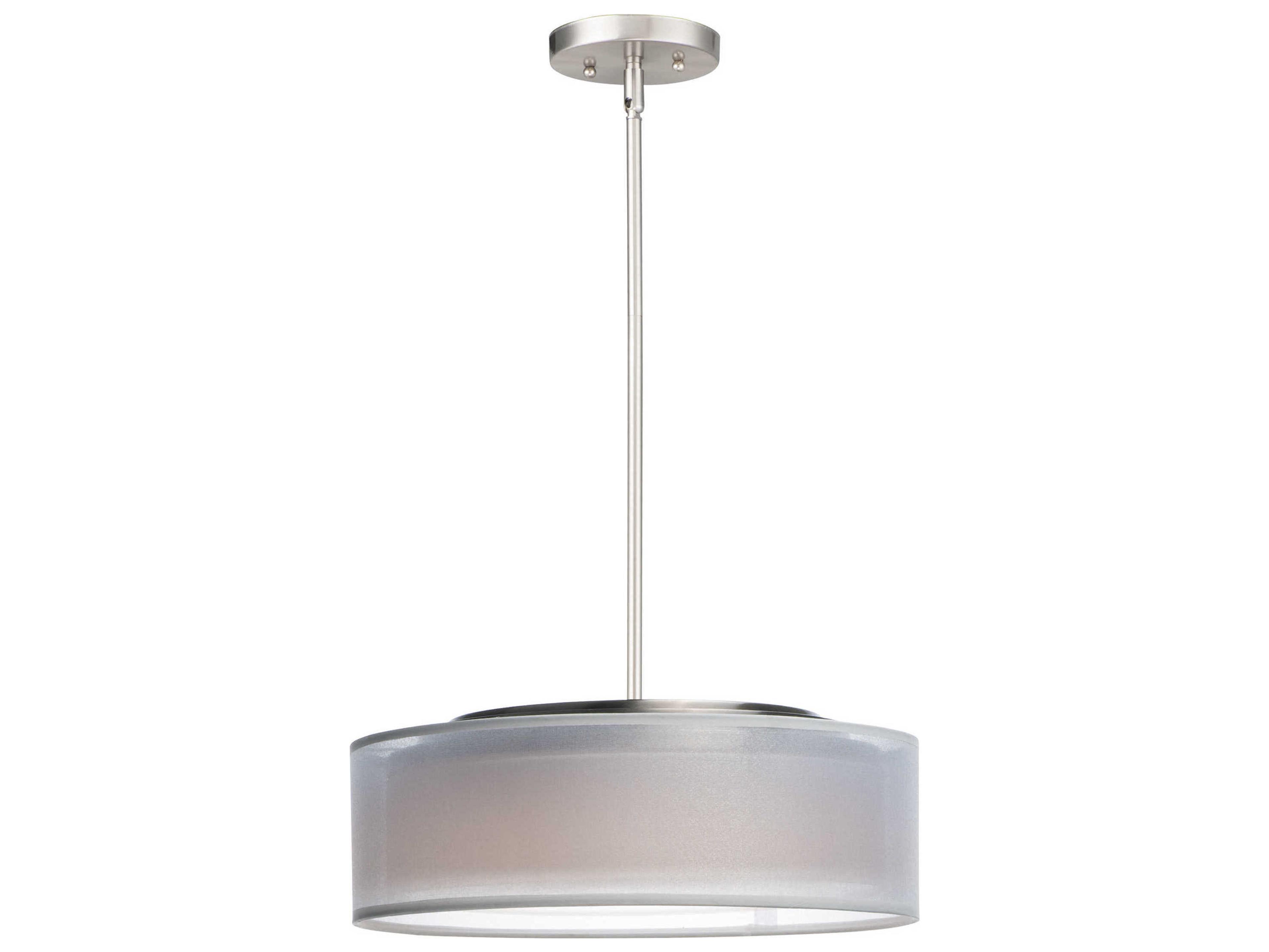 Maxim Lighting Prime 3-Light Satin Nickel LED Drum Pendant