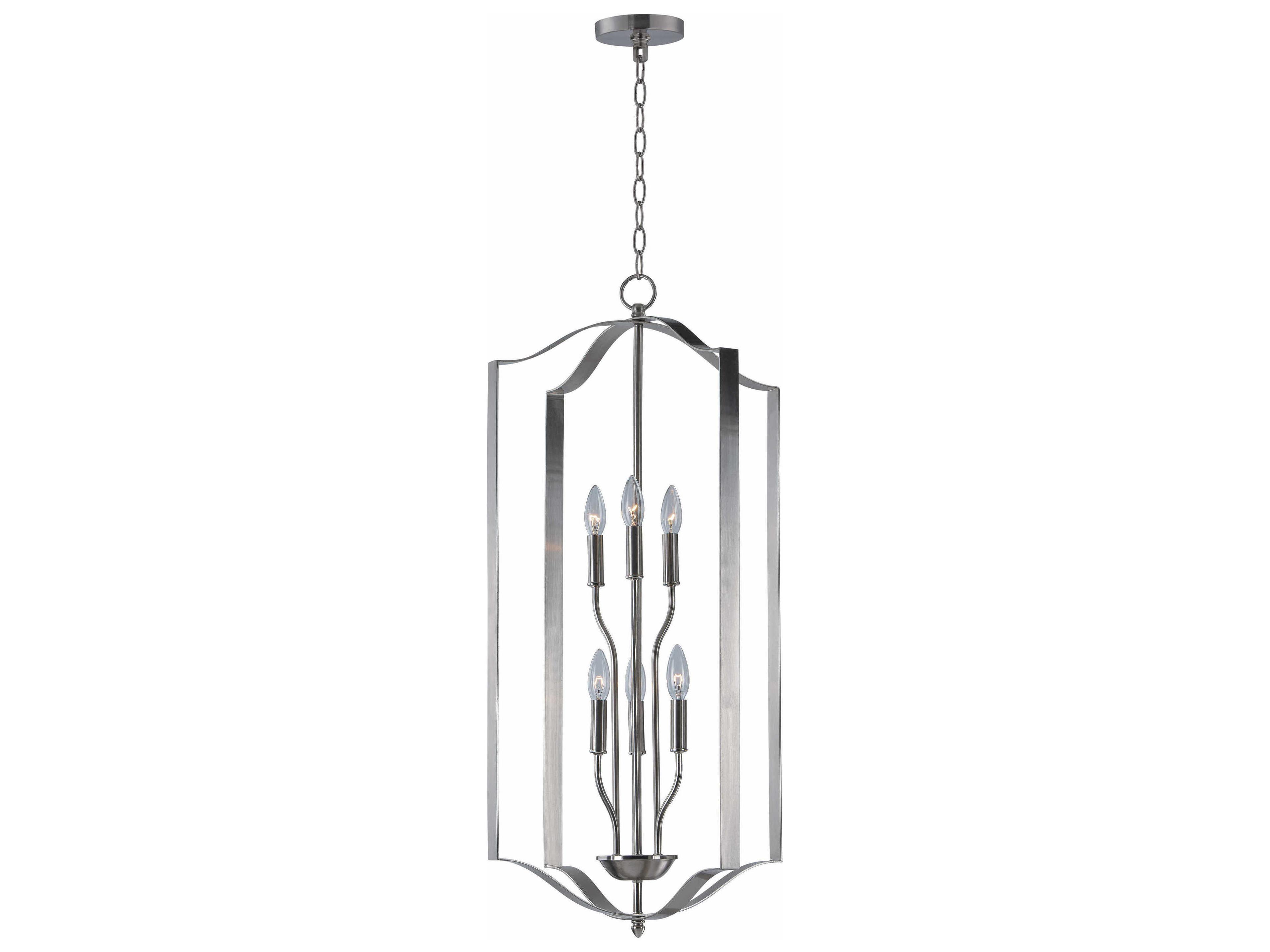 Maxim Lighting Provident 6-Light Satin Nickel Candelabra Tiered Chandelier