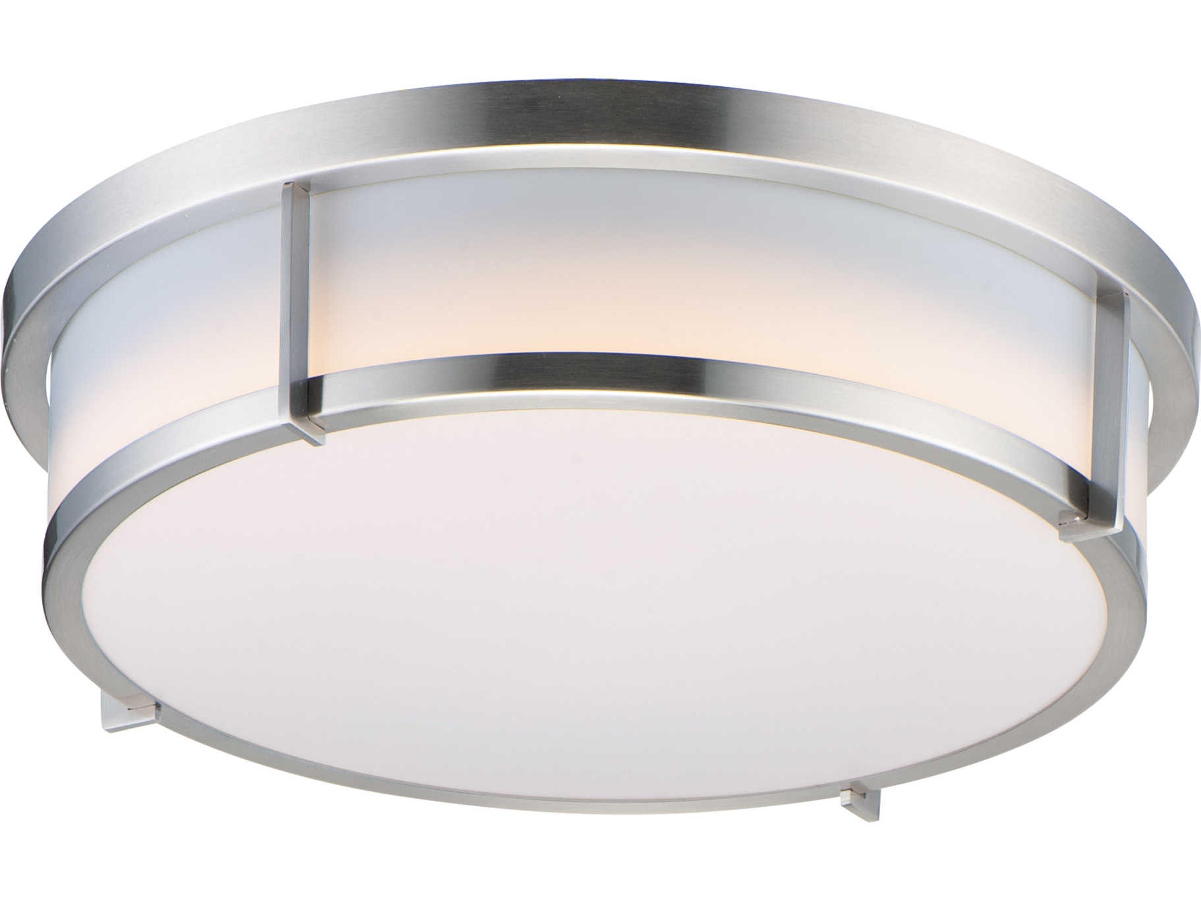 Maxim Lighting Rogue 1-Light Nickel LED Drum Flush Mount