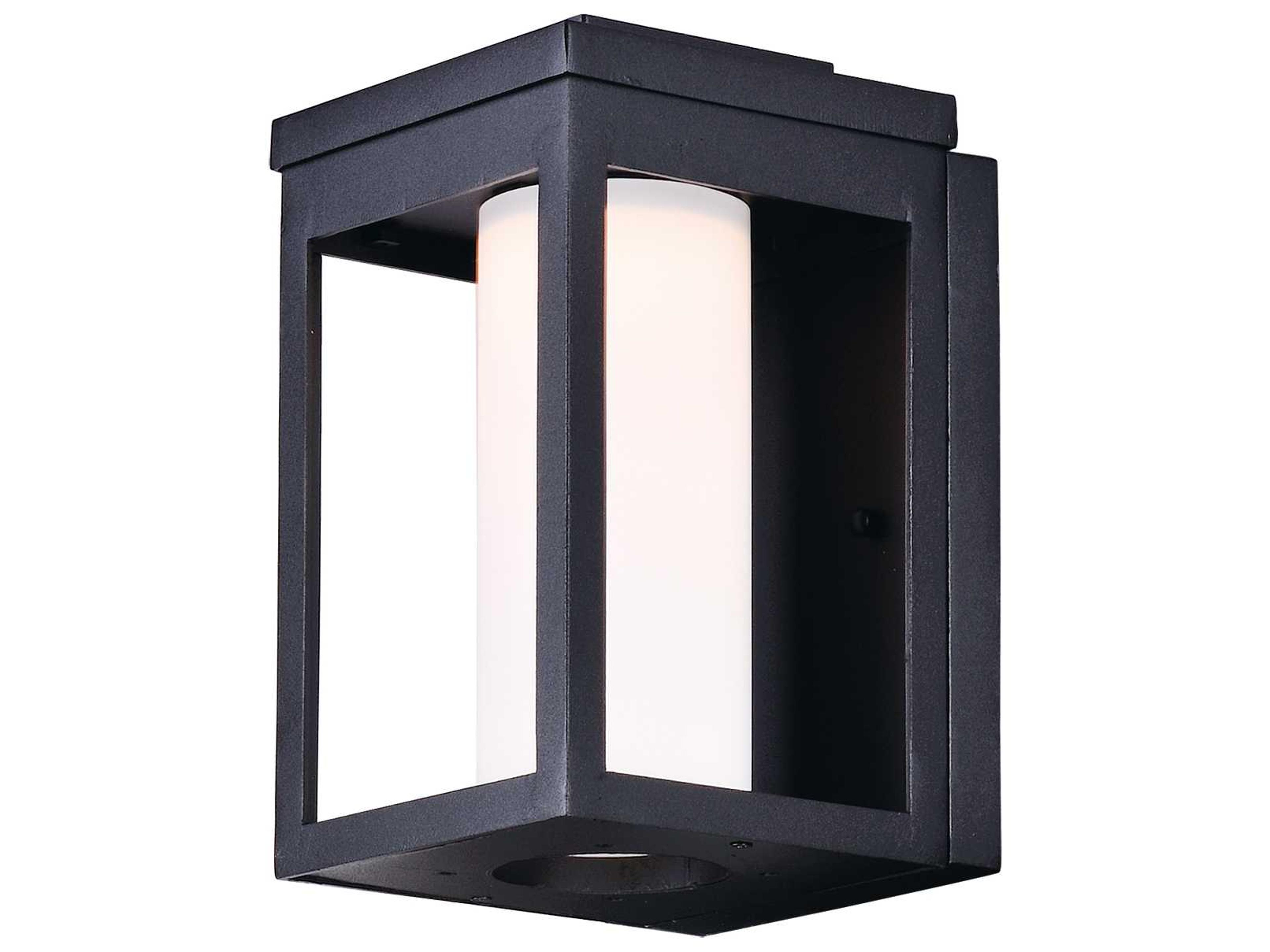 Salon with Satin White Glass LED Outdoor Wall Light