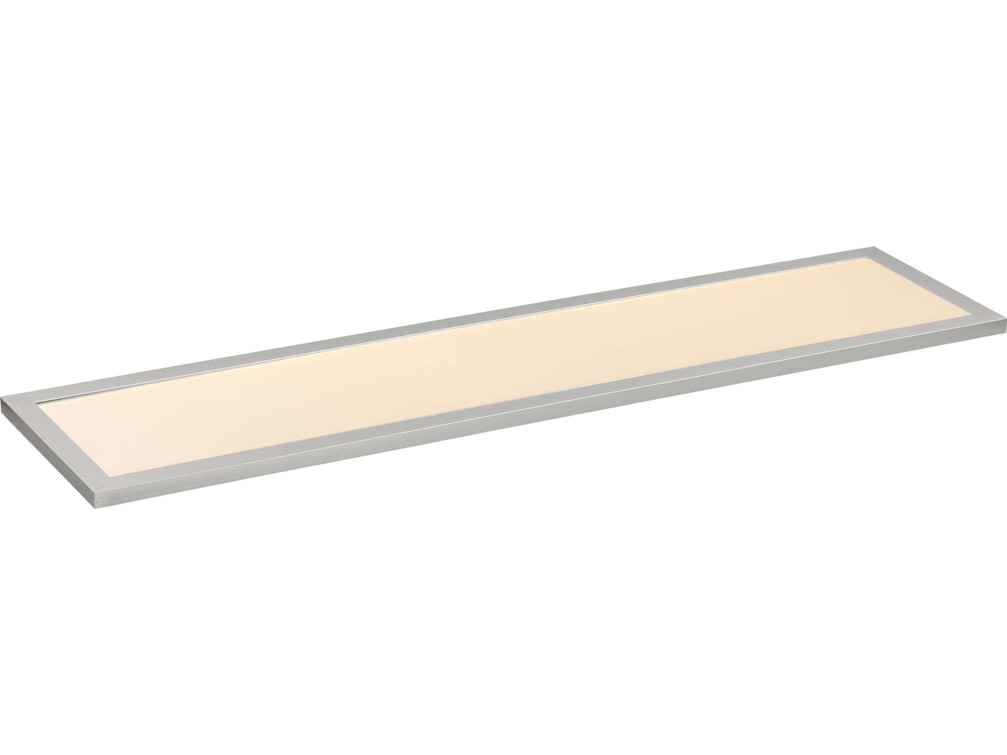 Maxim Lighting Sky Panel 1-Light Brushed Aluminum Gray Glass LED Linear Flush Mount