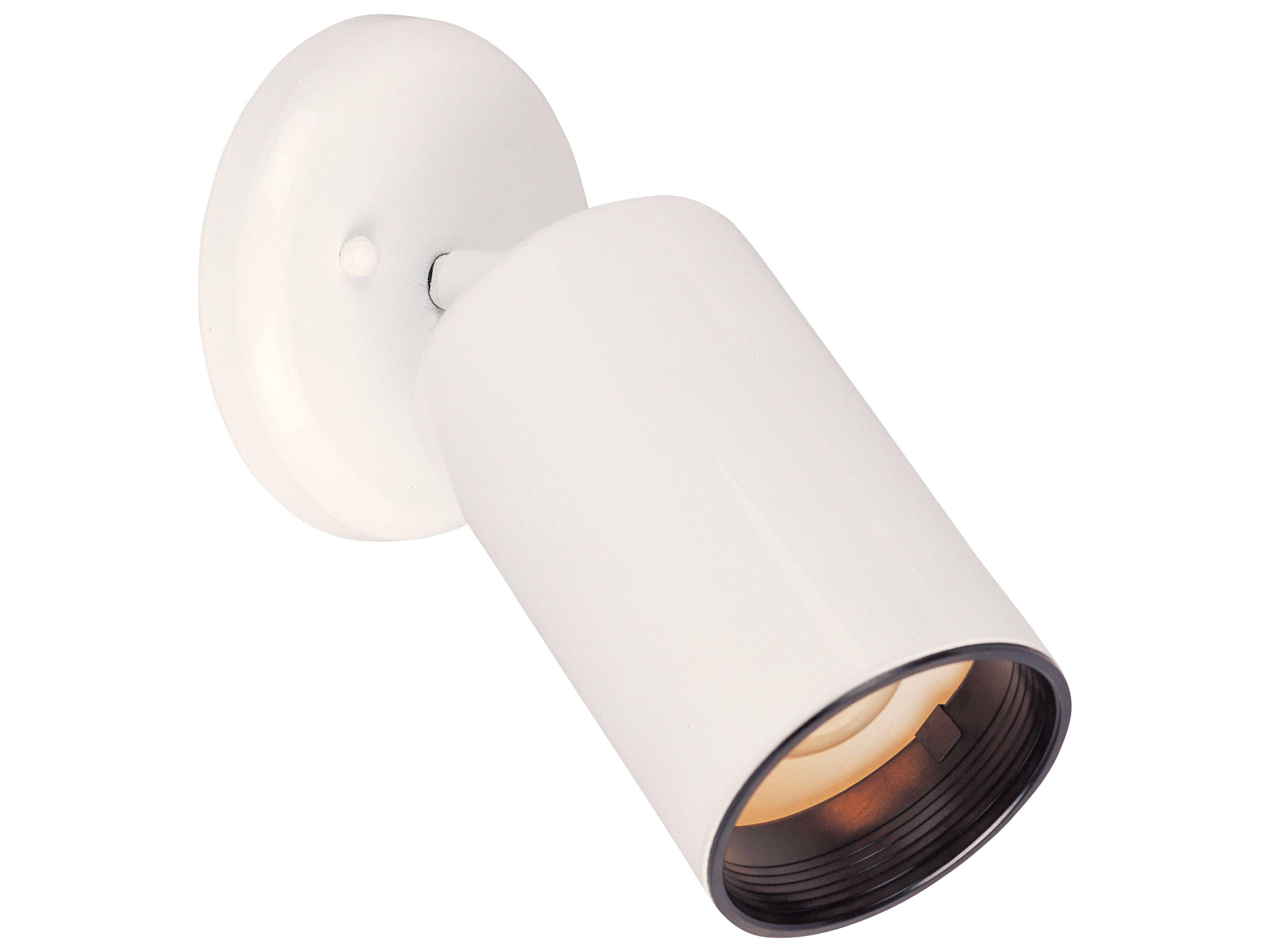 Maxim Lighting 1-Light White Glass Cylinder Spot Light