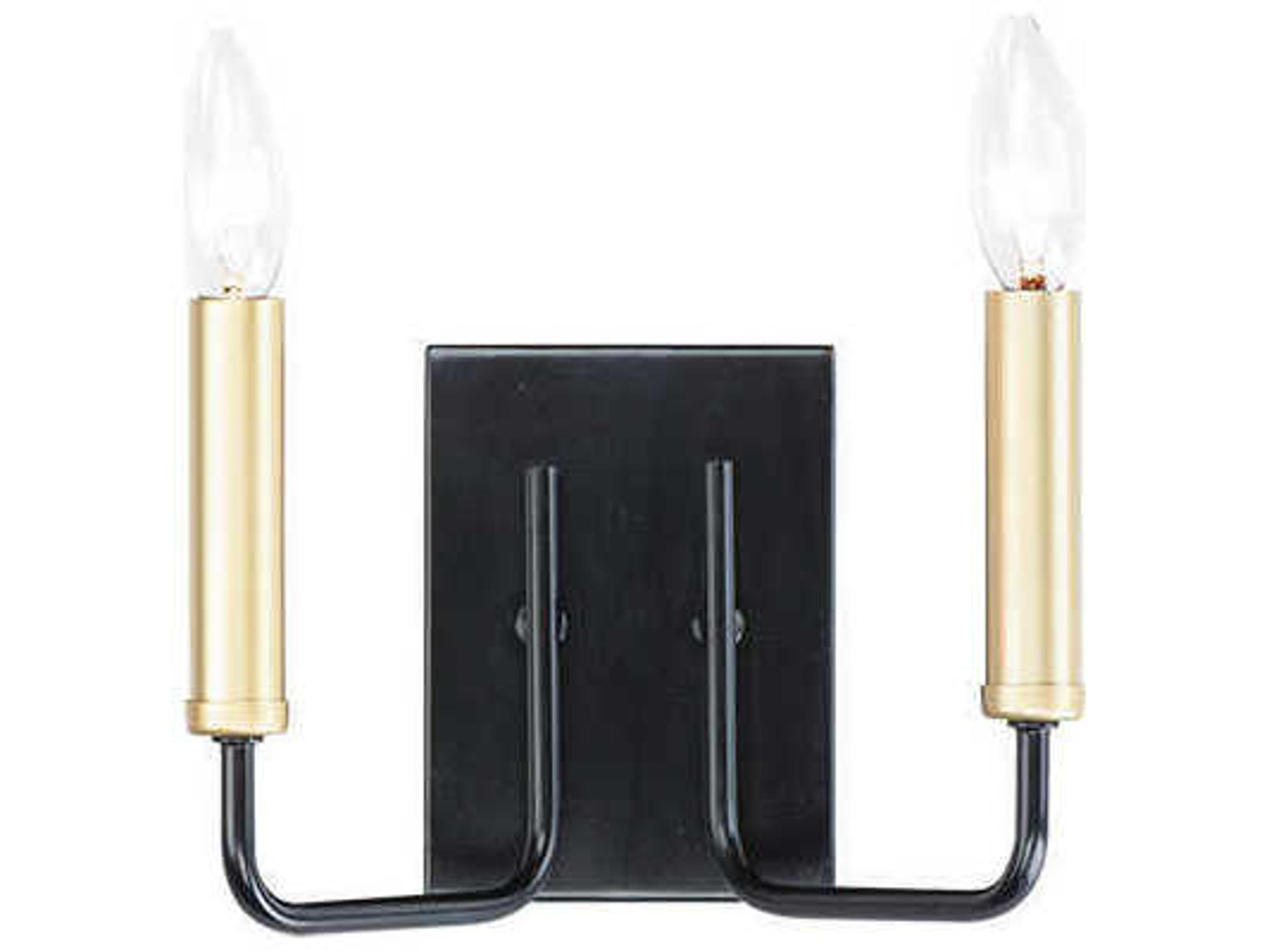Maxim Lighting Sullivan 2-Light Black Gold Vanity Light