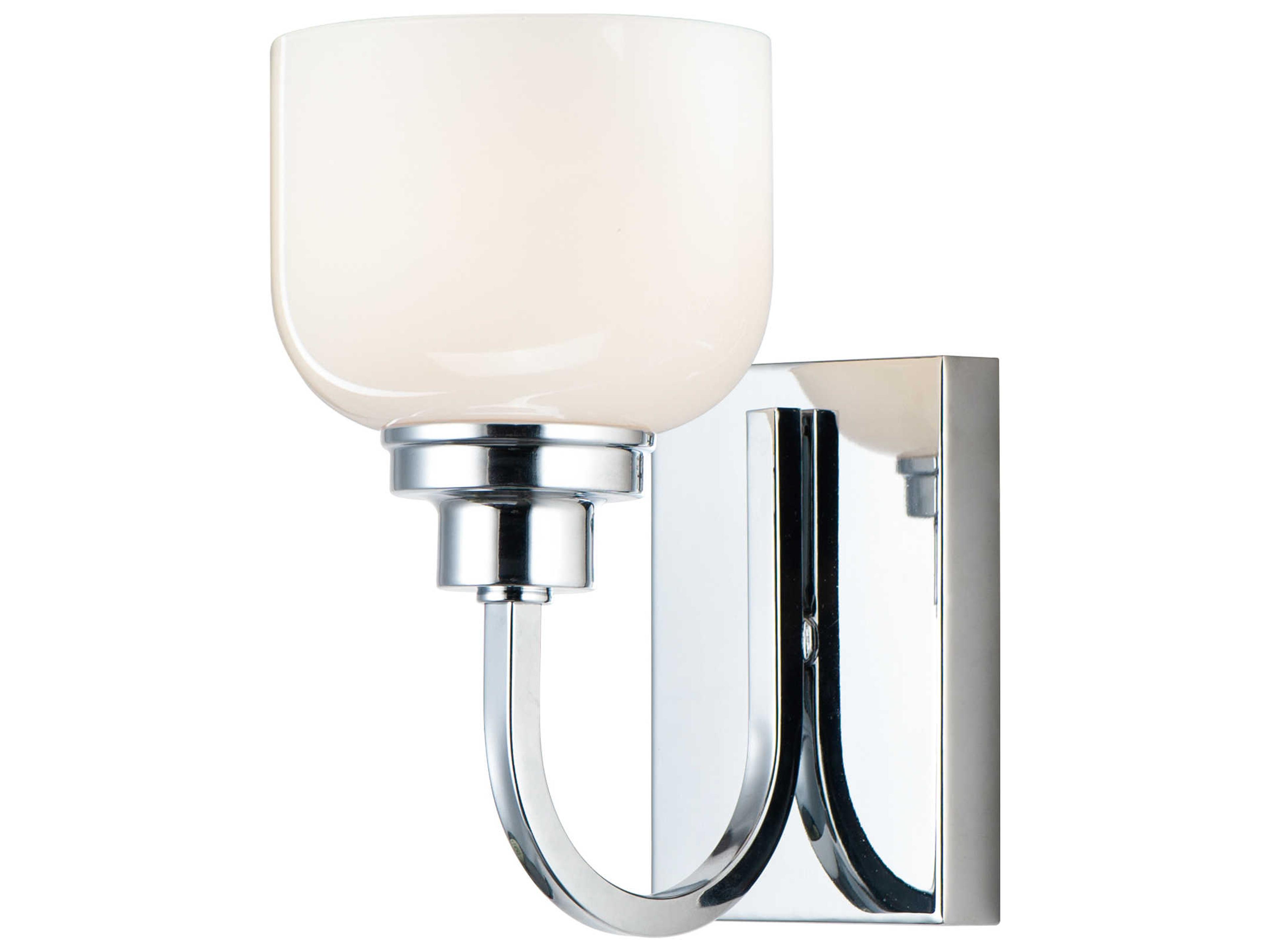 Maxim Lighting Swale 1-Light Polished Chrome Glass Wall Sconce