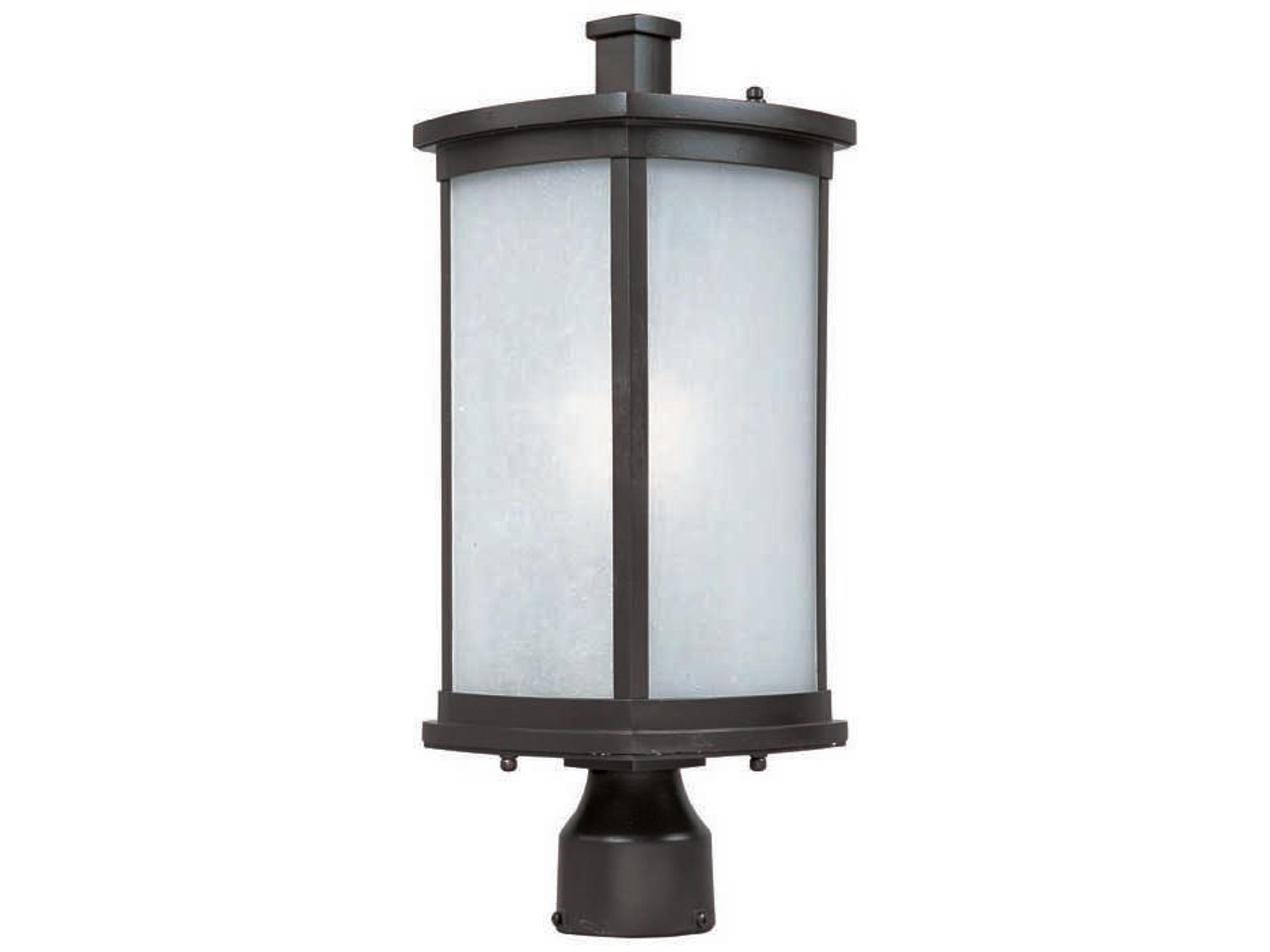 Terrace & Frosted Seedy Glass Incandescent Outdoor Post Light