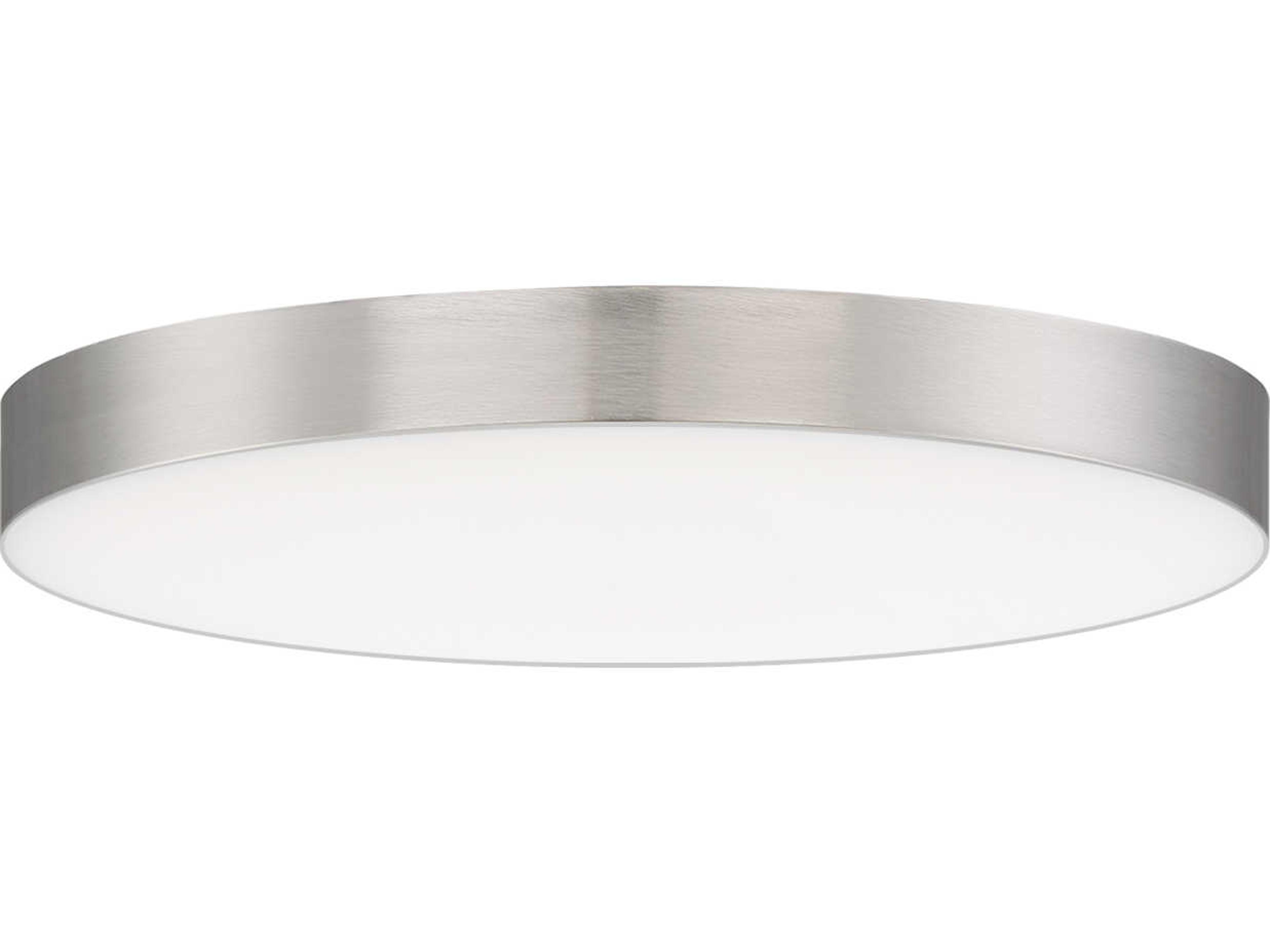 Maxim Lighting Trim 1-Light Satin Nickel LED Round Flush Mount