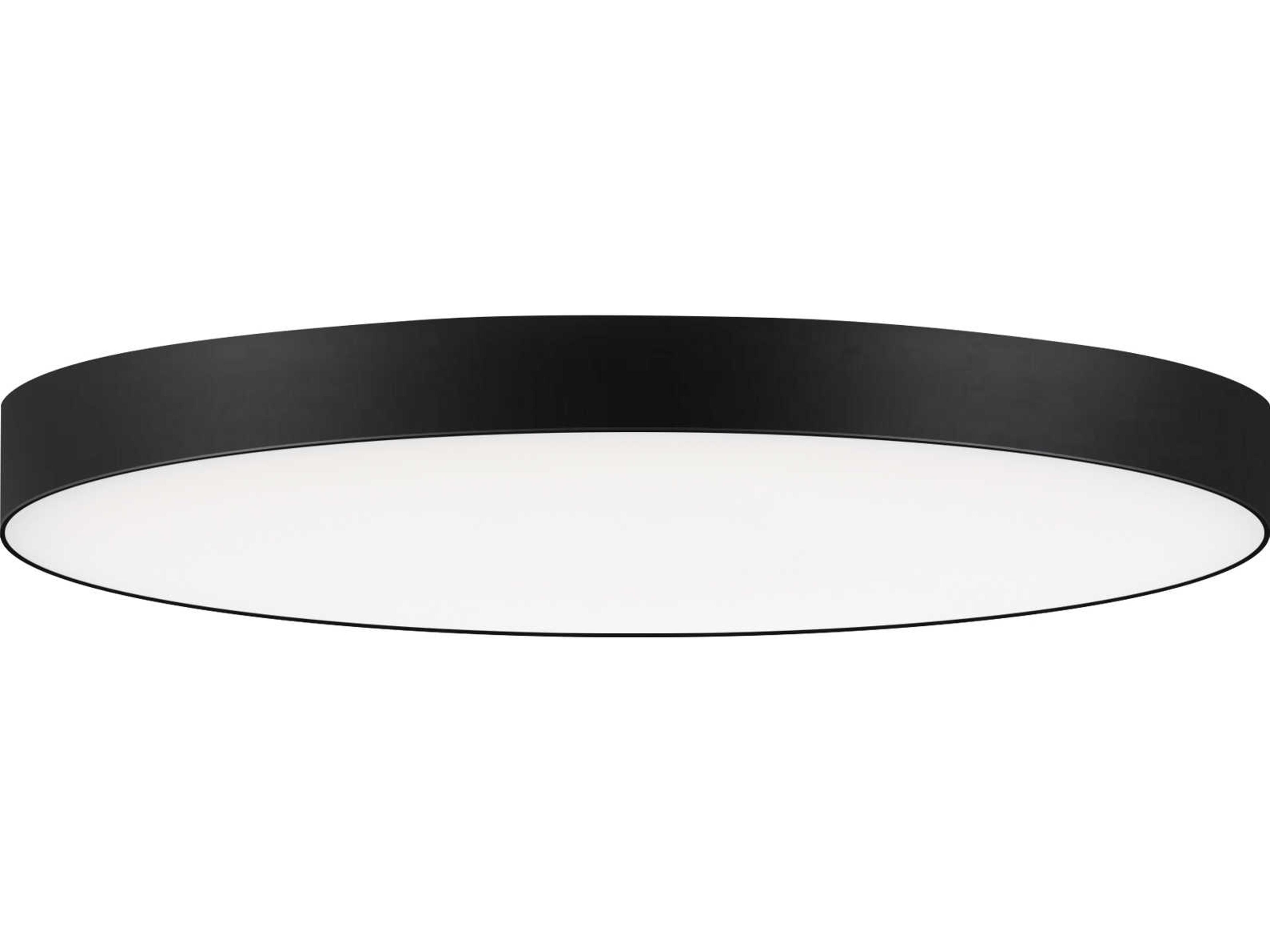 Maxim Lighting Trim 1-Light Black LED Round Flush Mount