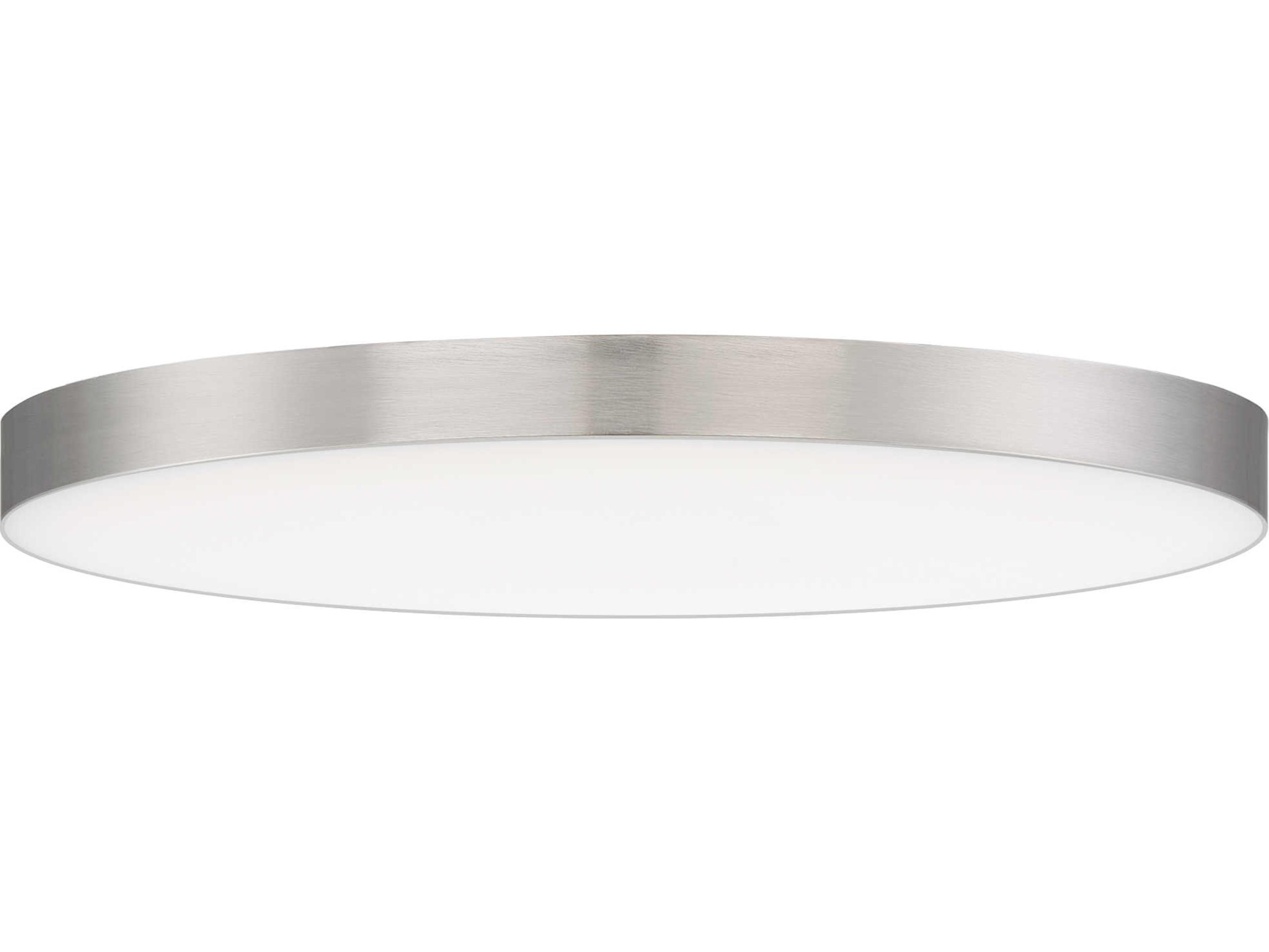 Maxim Lighting Trim 1-Light Satin Nickel LED Round Flush Mount