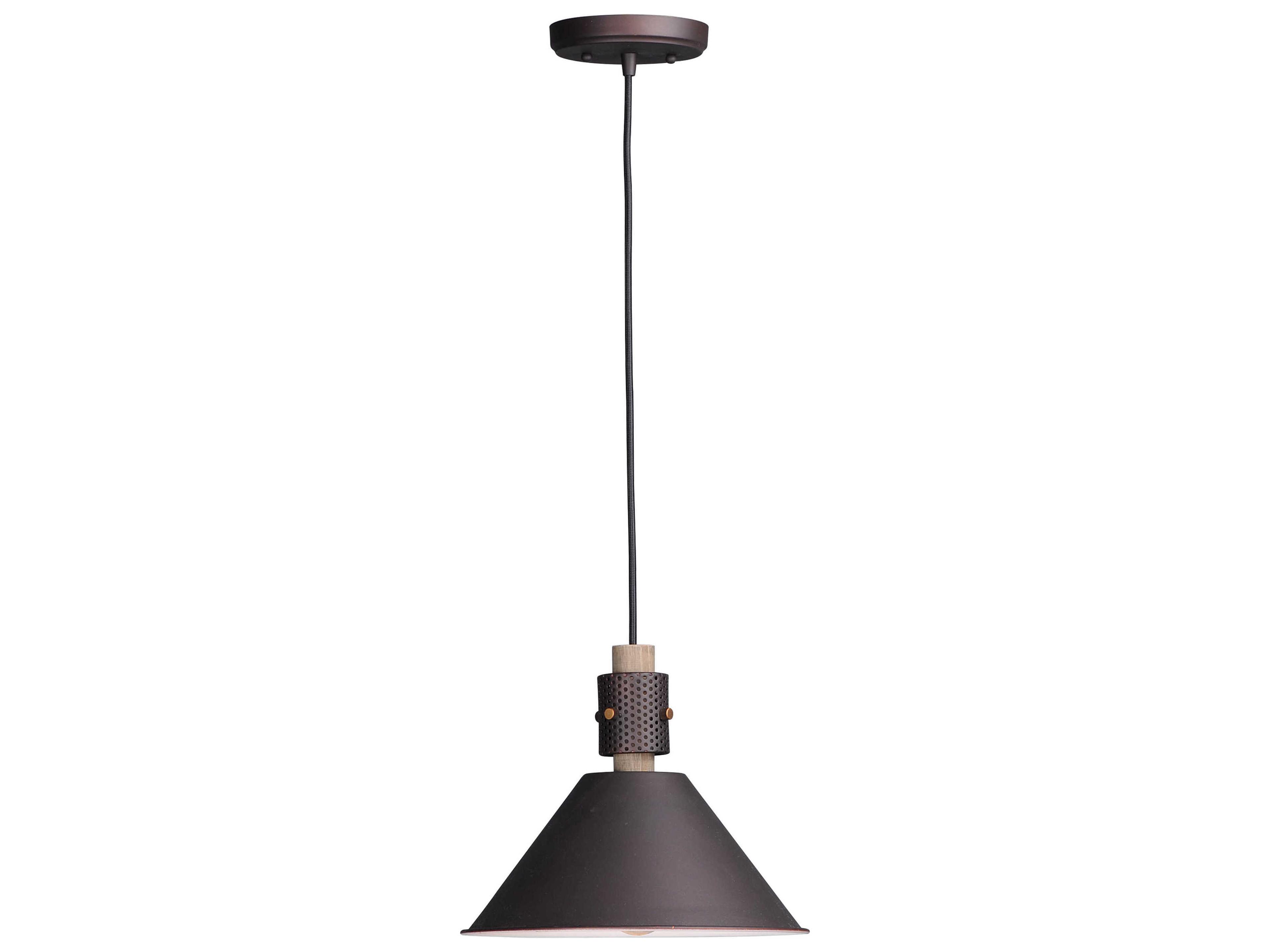 Maxim Lighting Tucson 1-Light Oil Rubbed Bronze Weathered Wood Empire Mini Pendant