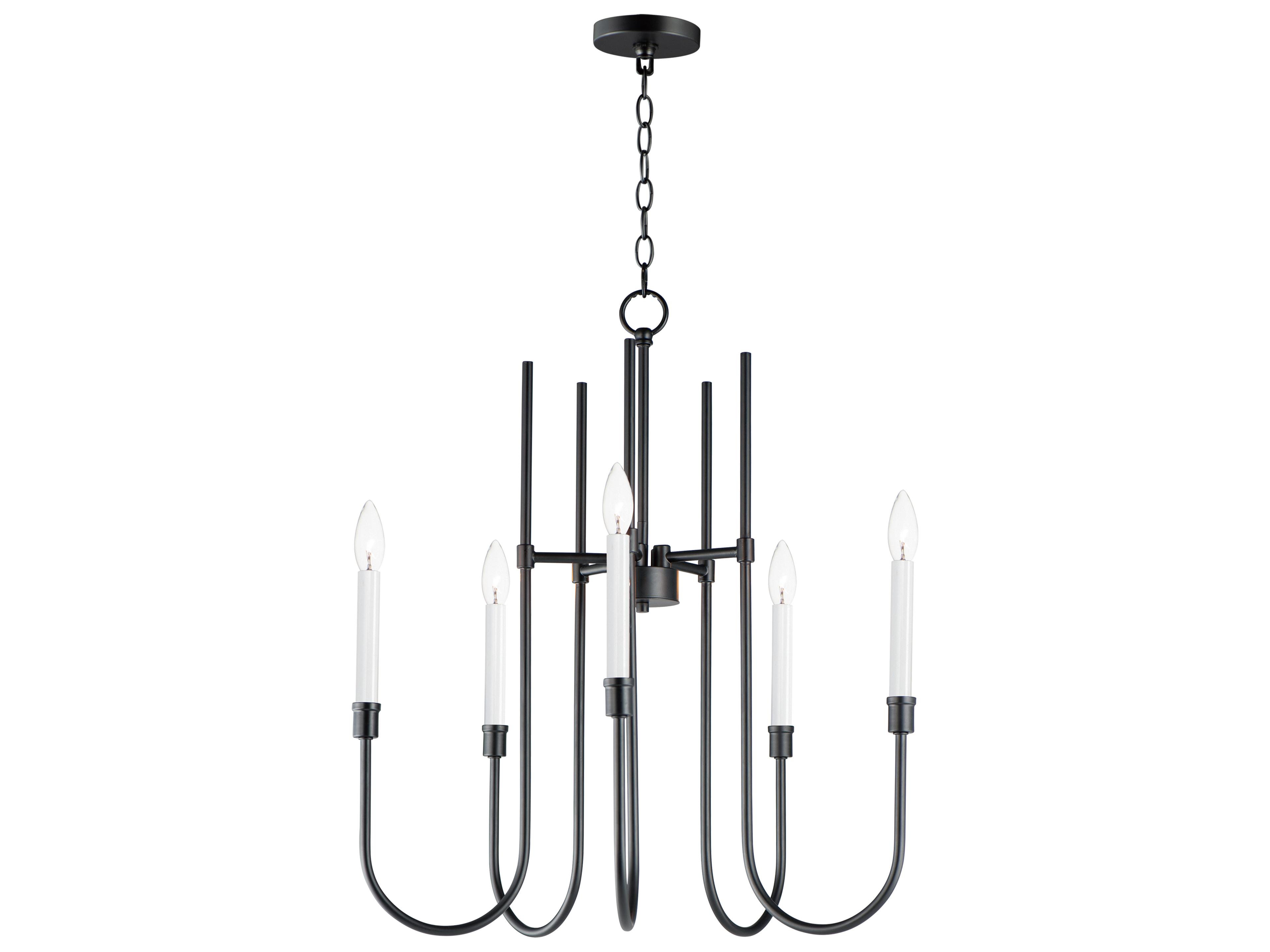 Maxim Lighting Tux 5-Light Black Candelabra Chandelier