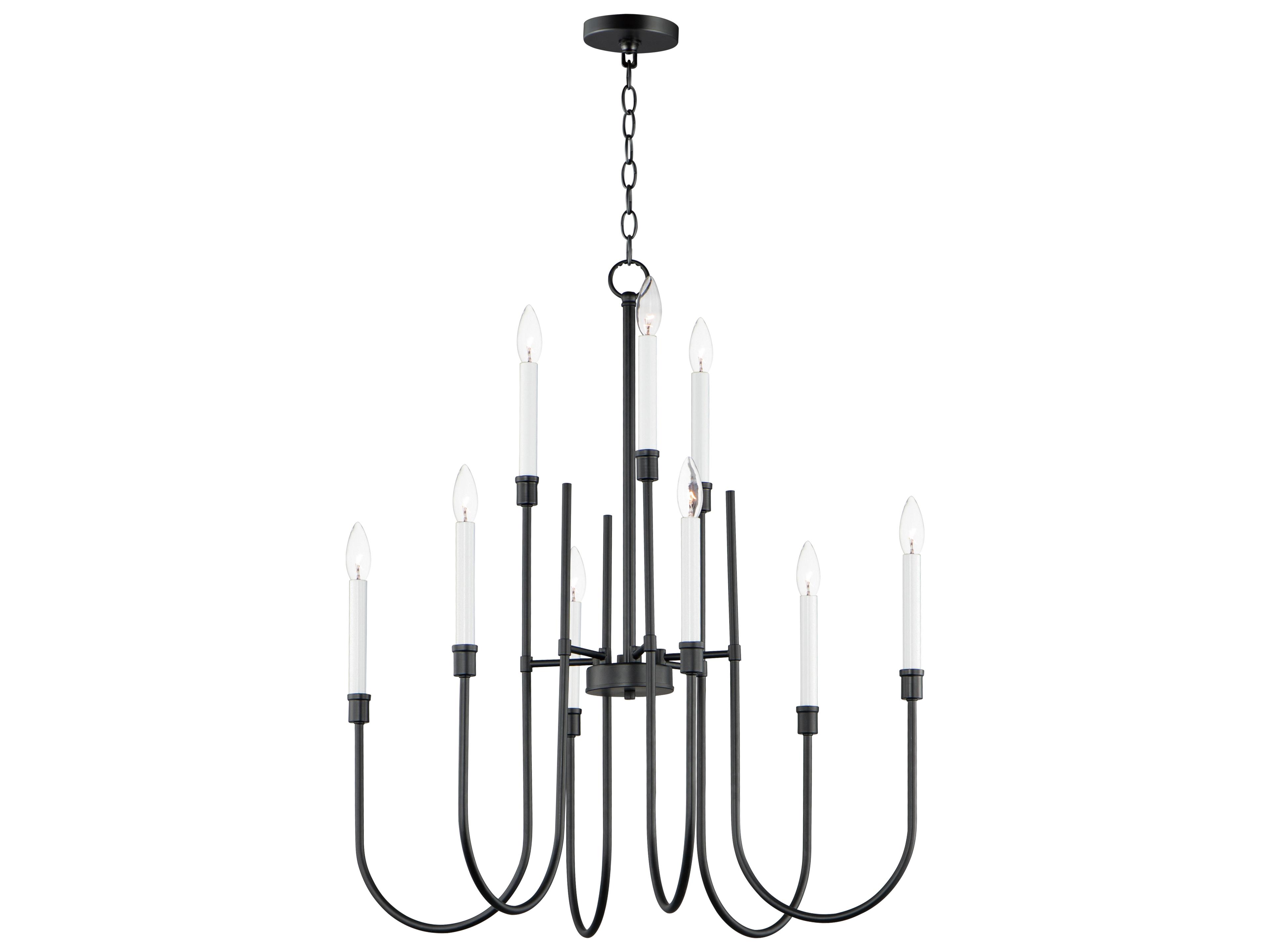 Maxim Lighting Tux 9-Light Black Candelabra Chandelier