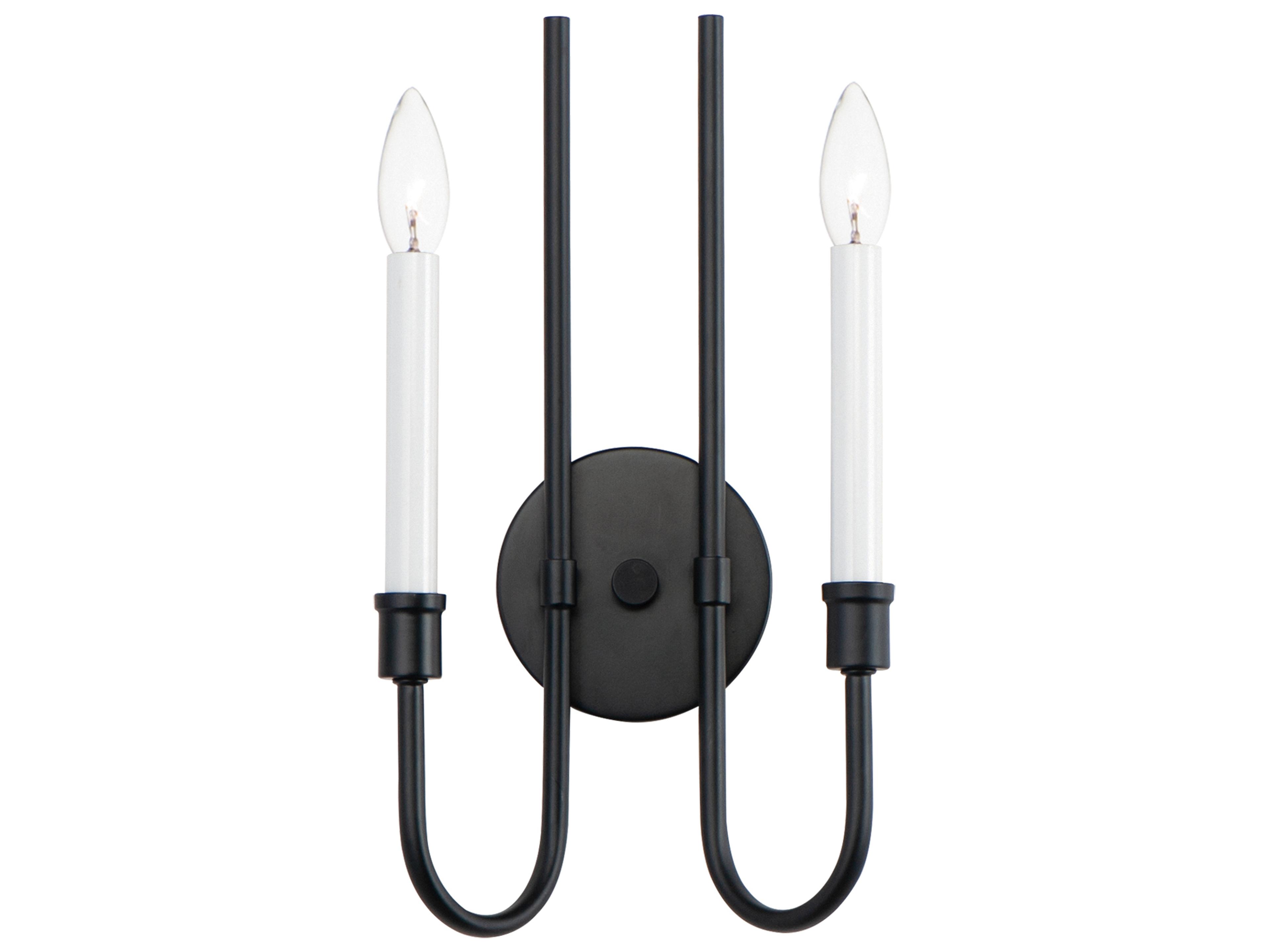 Maxim Lighting Tux 2-Light Black Wall Sconce