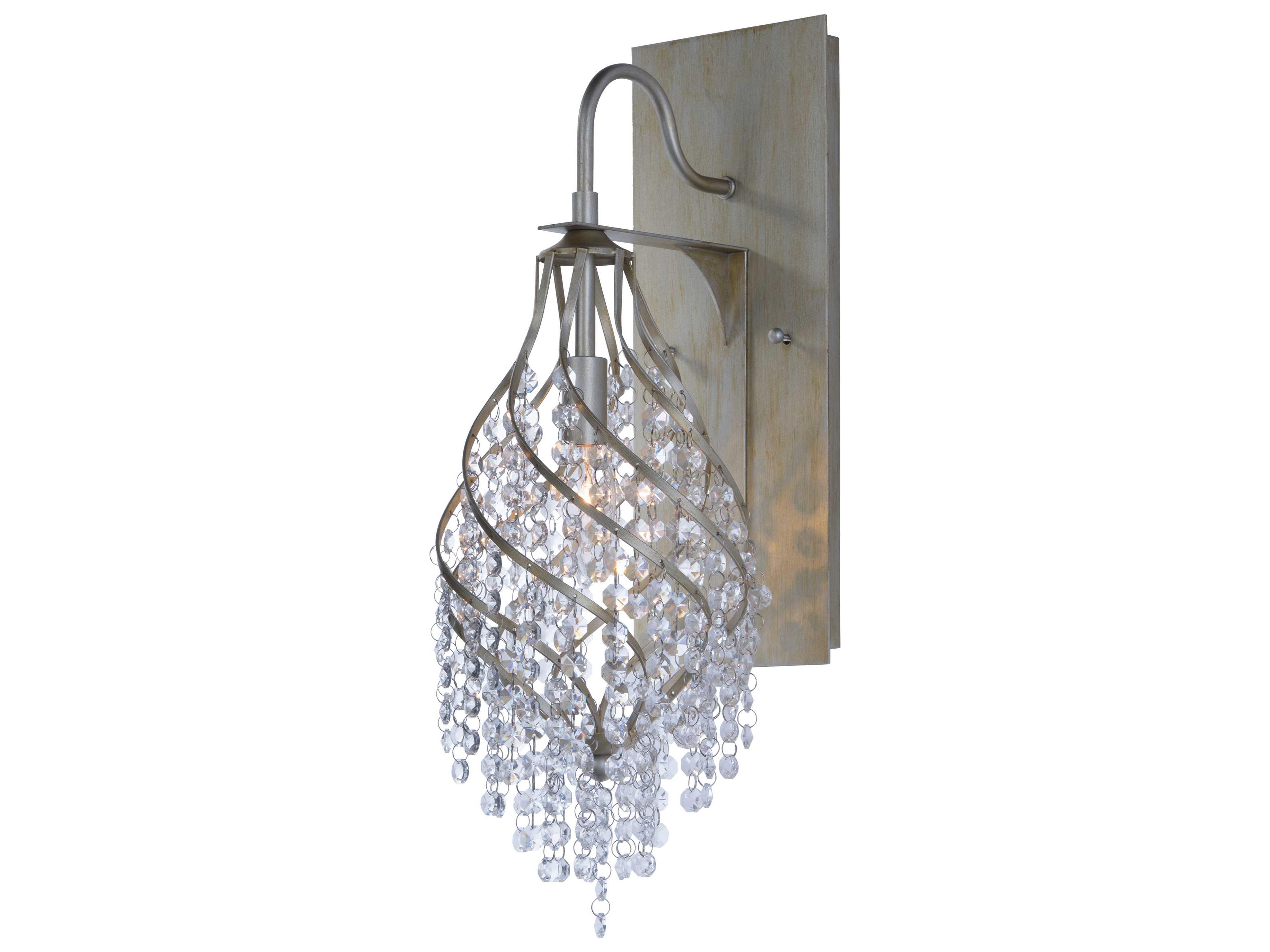 Maxim Lighting Twirl Golden Silver Glass Wall Sconce
