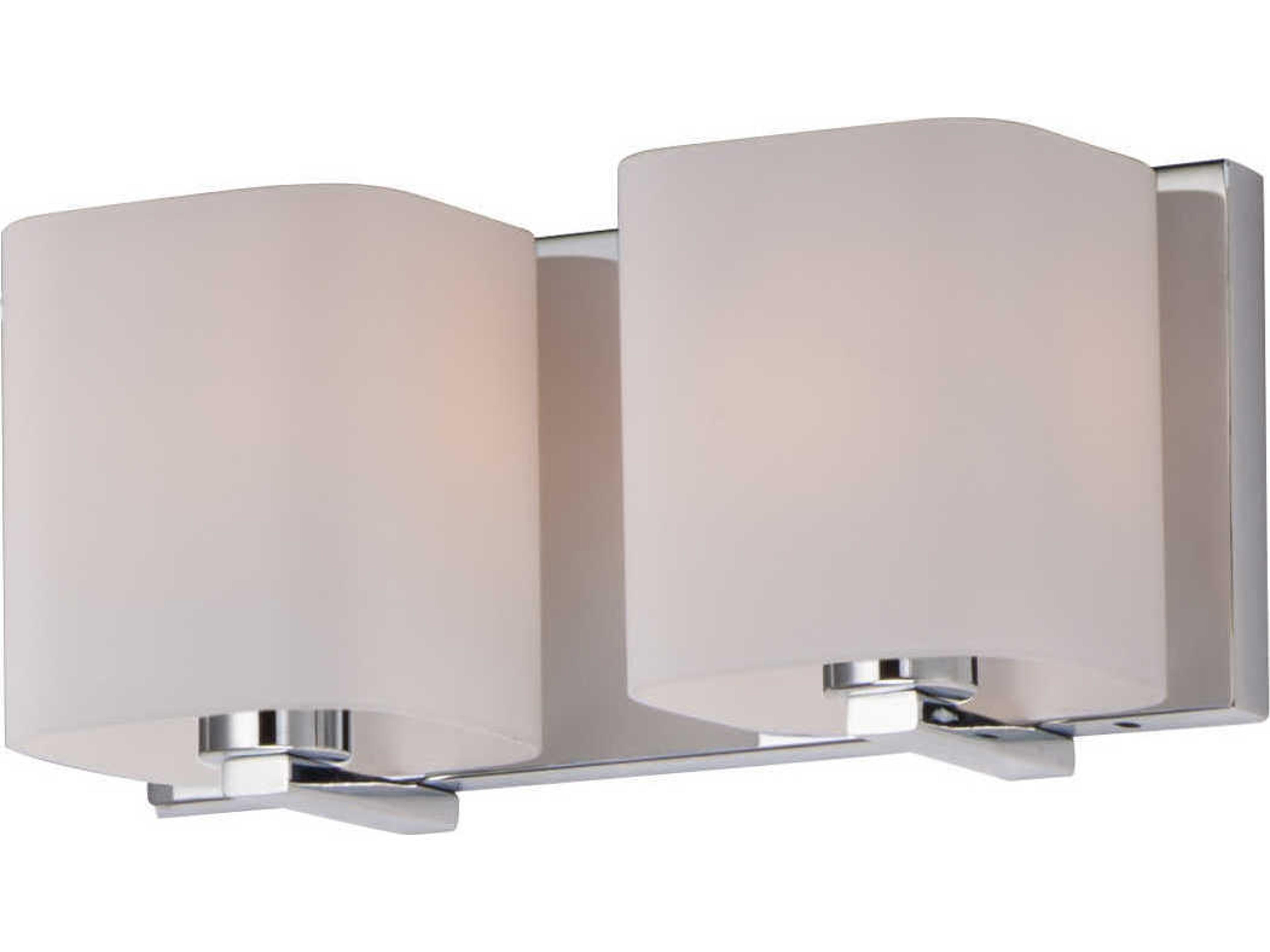 Maxim Lighting Wrap 2-Light Polished Chrome Glass Vanity Light