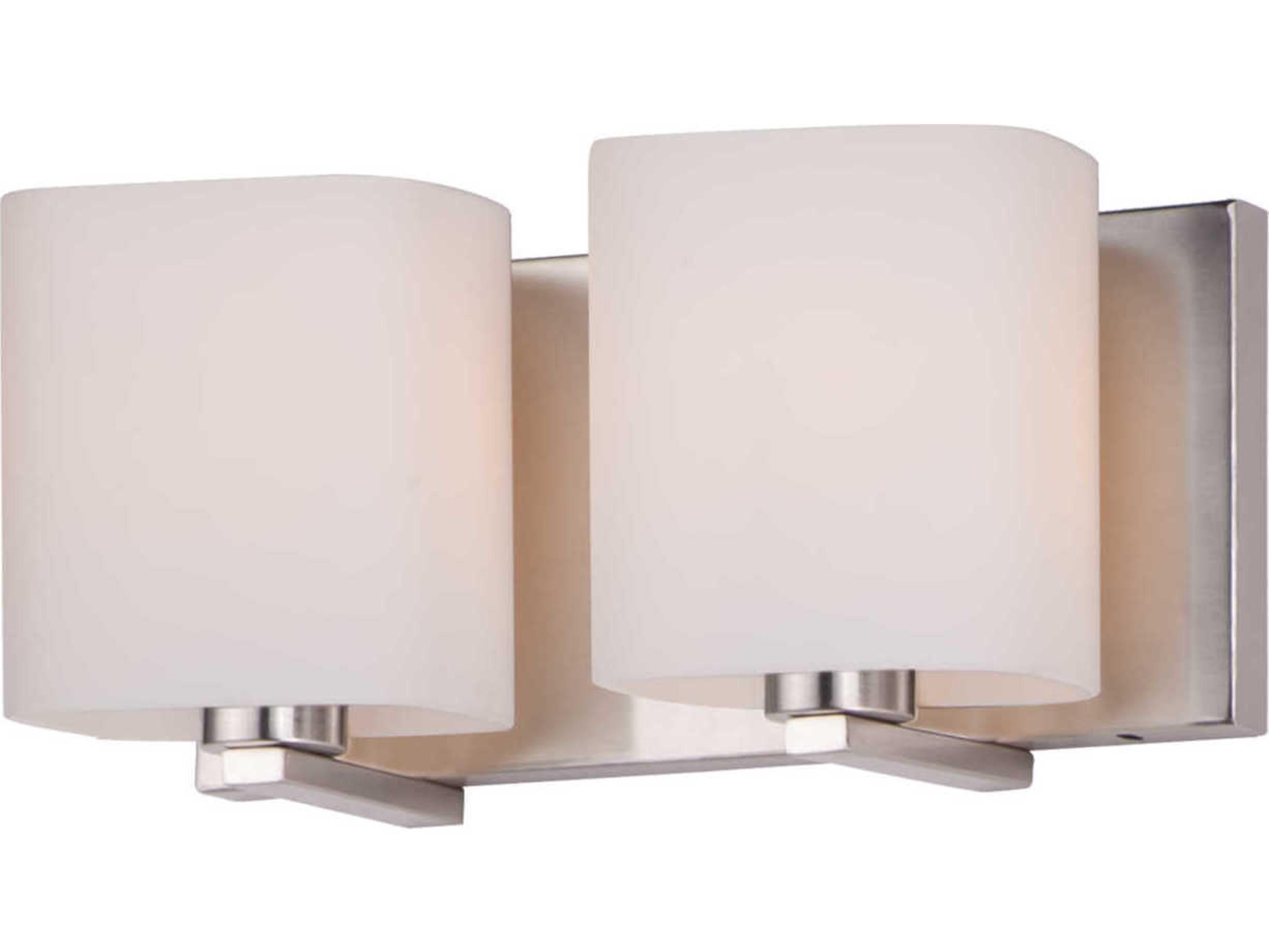 Maxim Lighting Wrap 2-Light Satin Nickel Glass Vanity Light