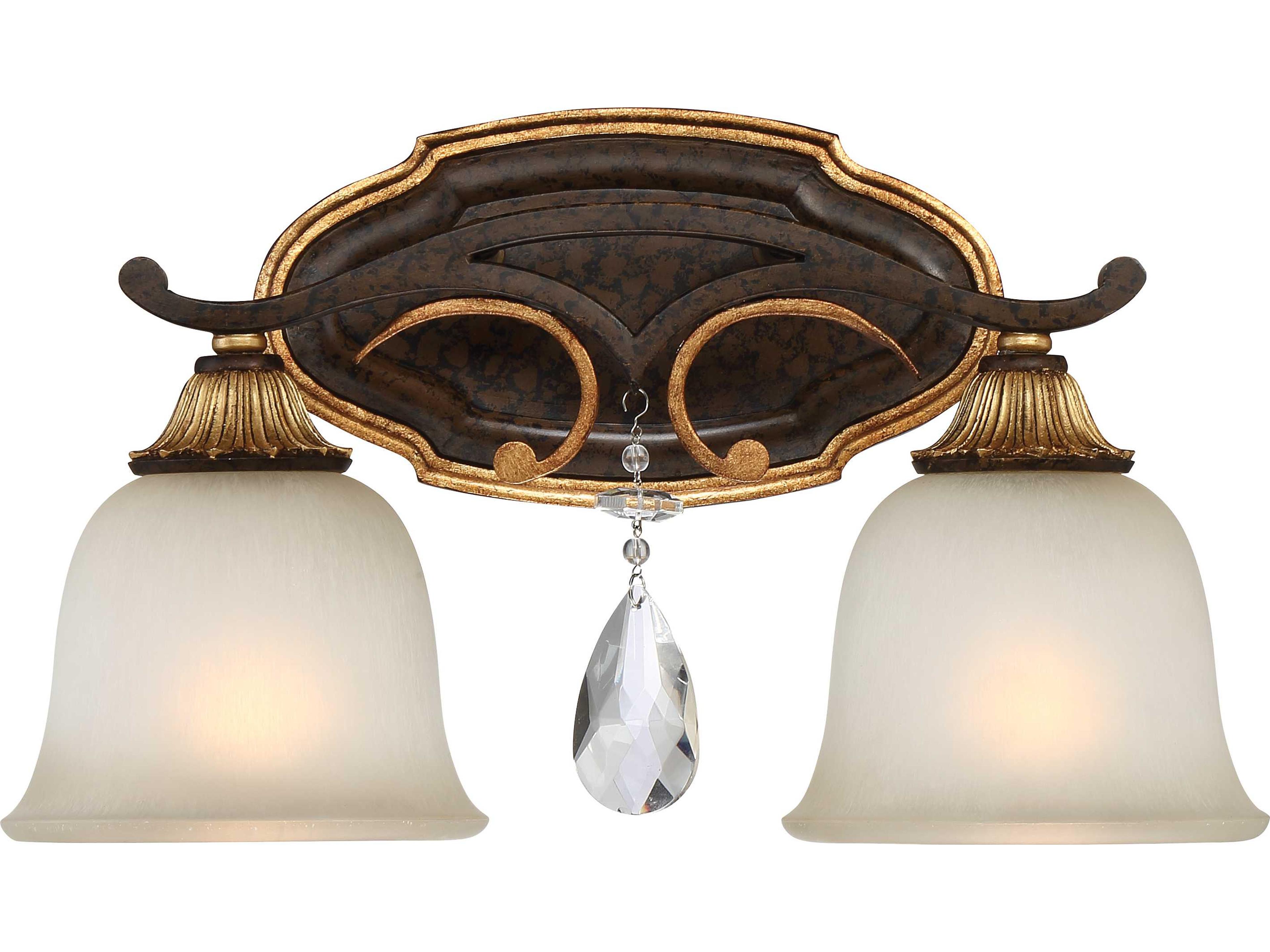 Metropolitan Chateau Nobles Bronze Glass Vanity Light