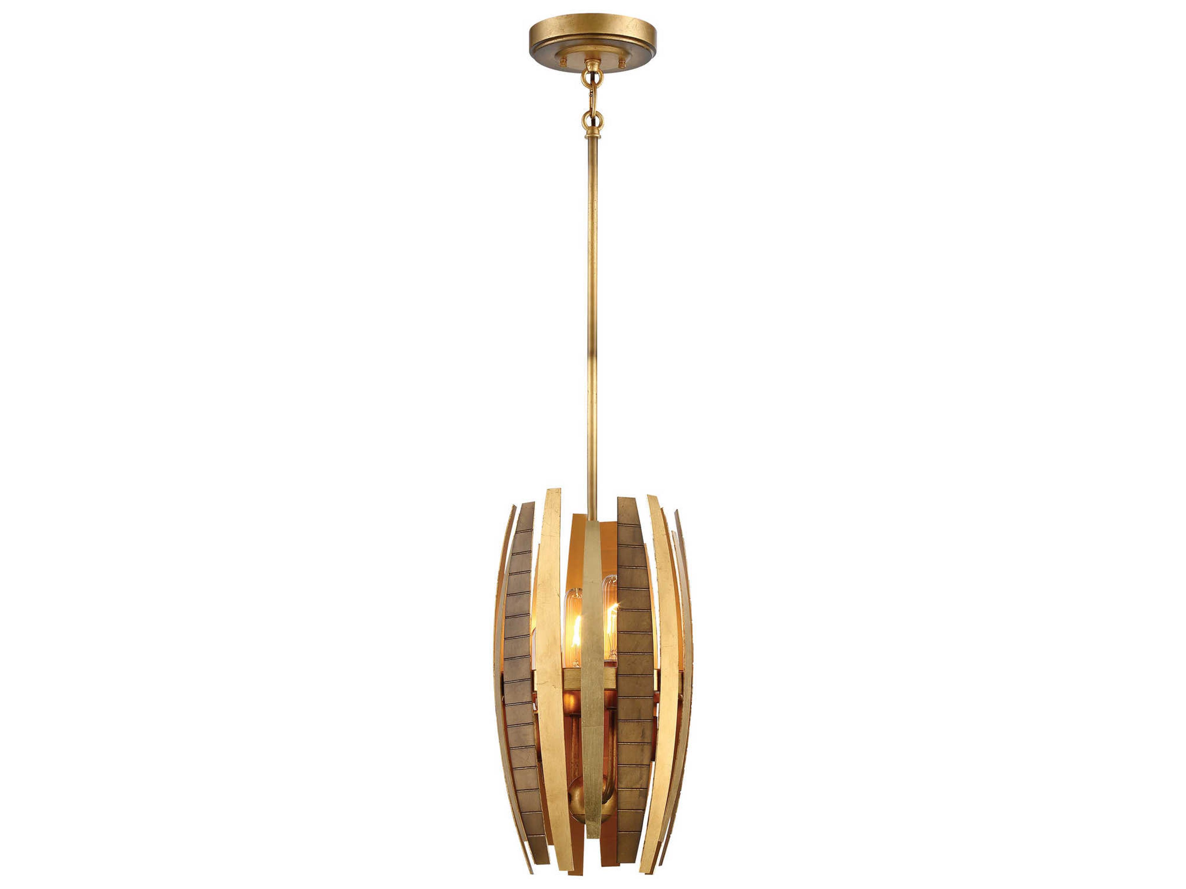 Metropolitan Manitou 4-Light Ardor Gold Cylinder Mini Pendant