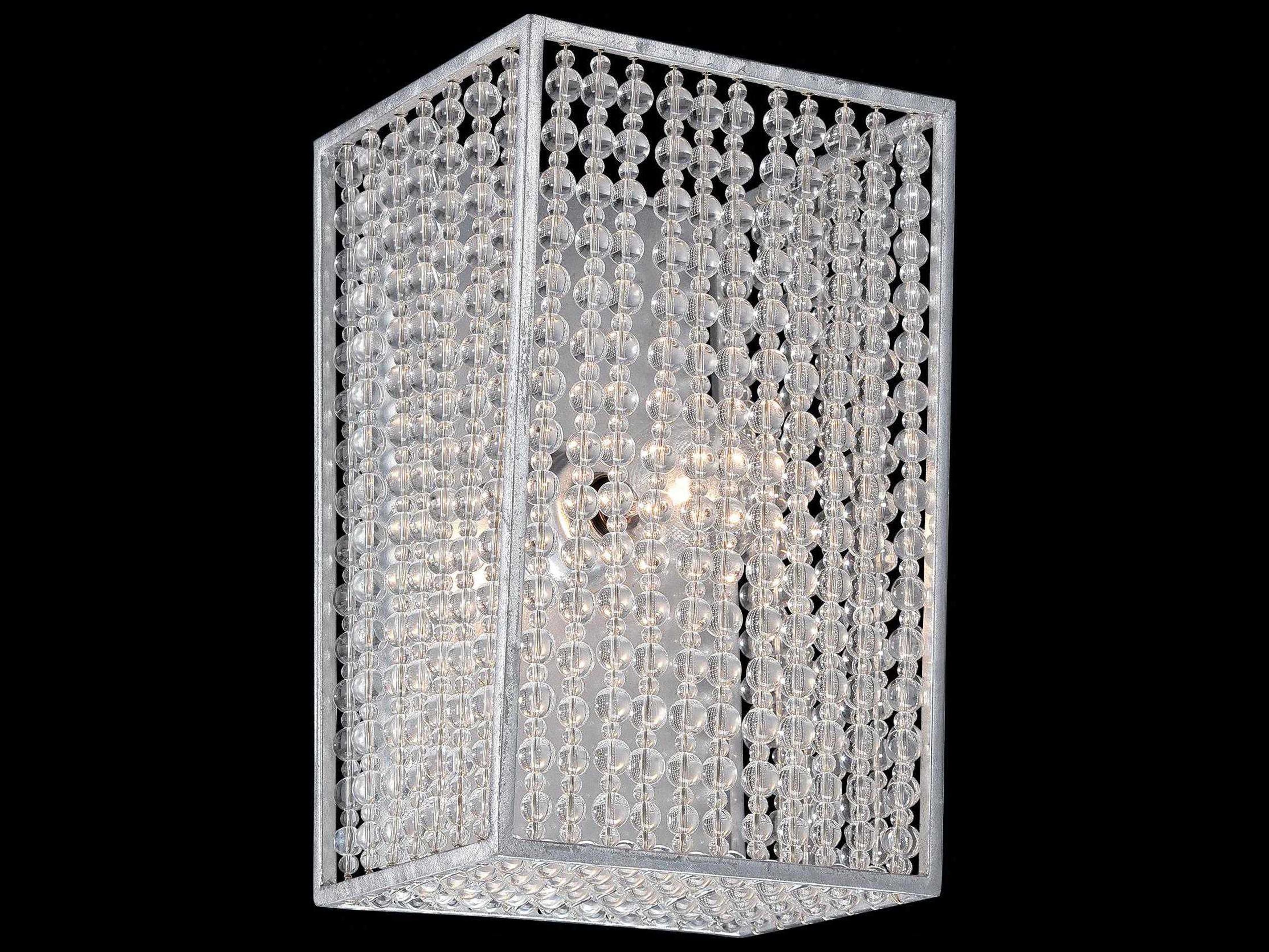 Metropolitan Saybrook Catalina Silver With Glass Beads Wall Sconce