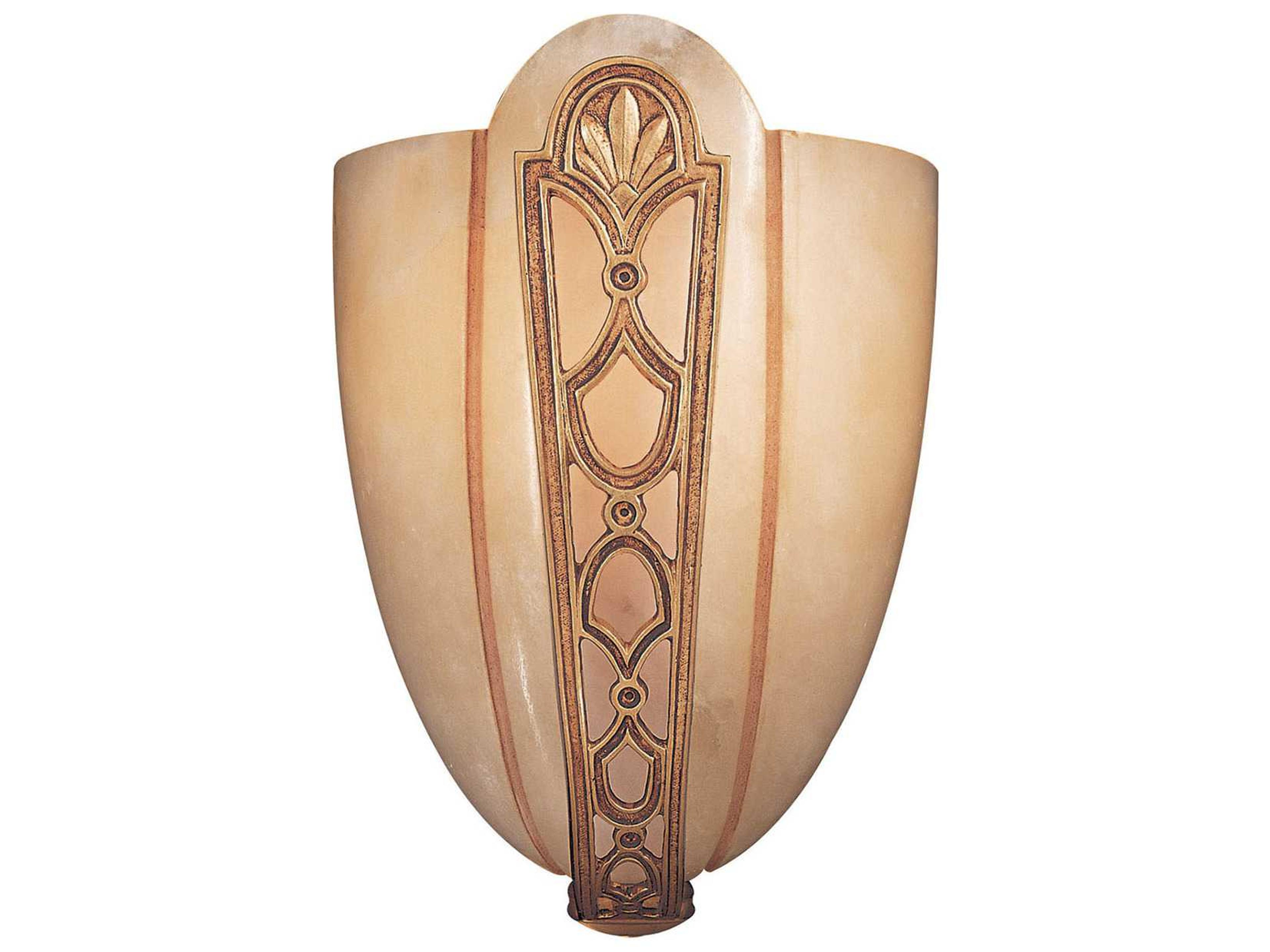 Metropolitan French Gold Glass Wall Sconce