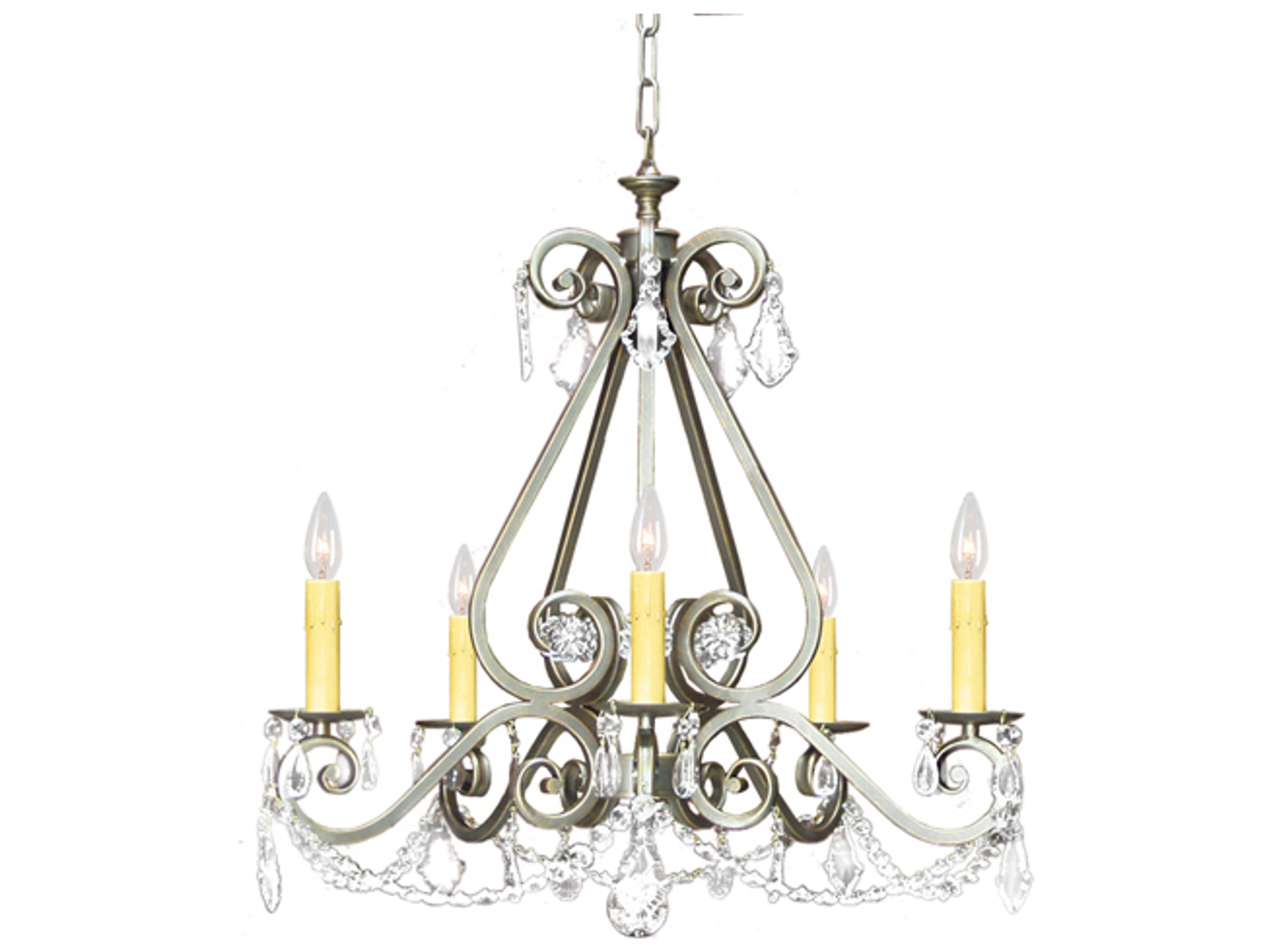 Meyda Adrianna 5-Light French Bronze Crystal Candelabra Chandelier