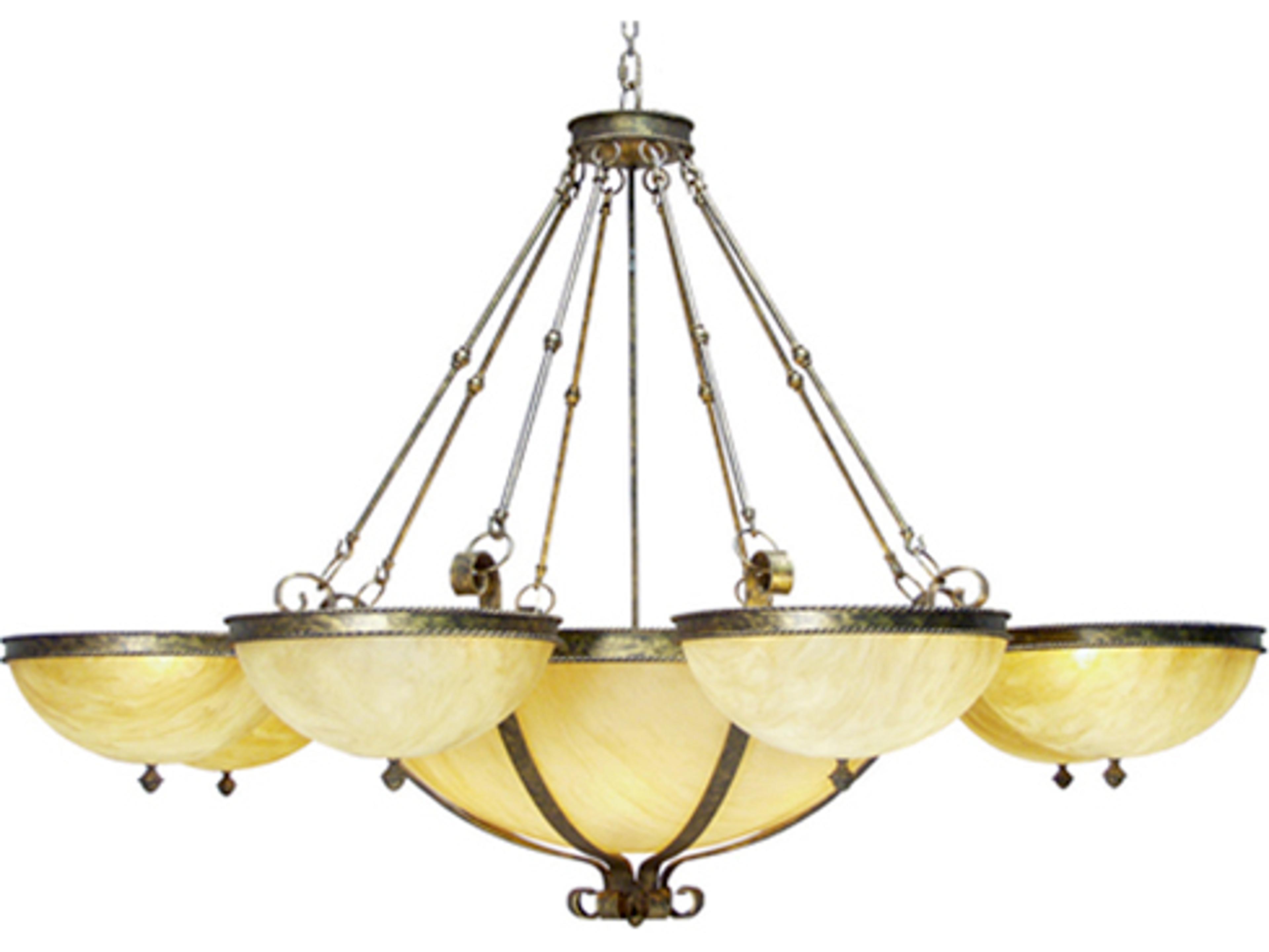 Meyda Alonzo 22-Light White Gold Bowl Chandelier