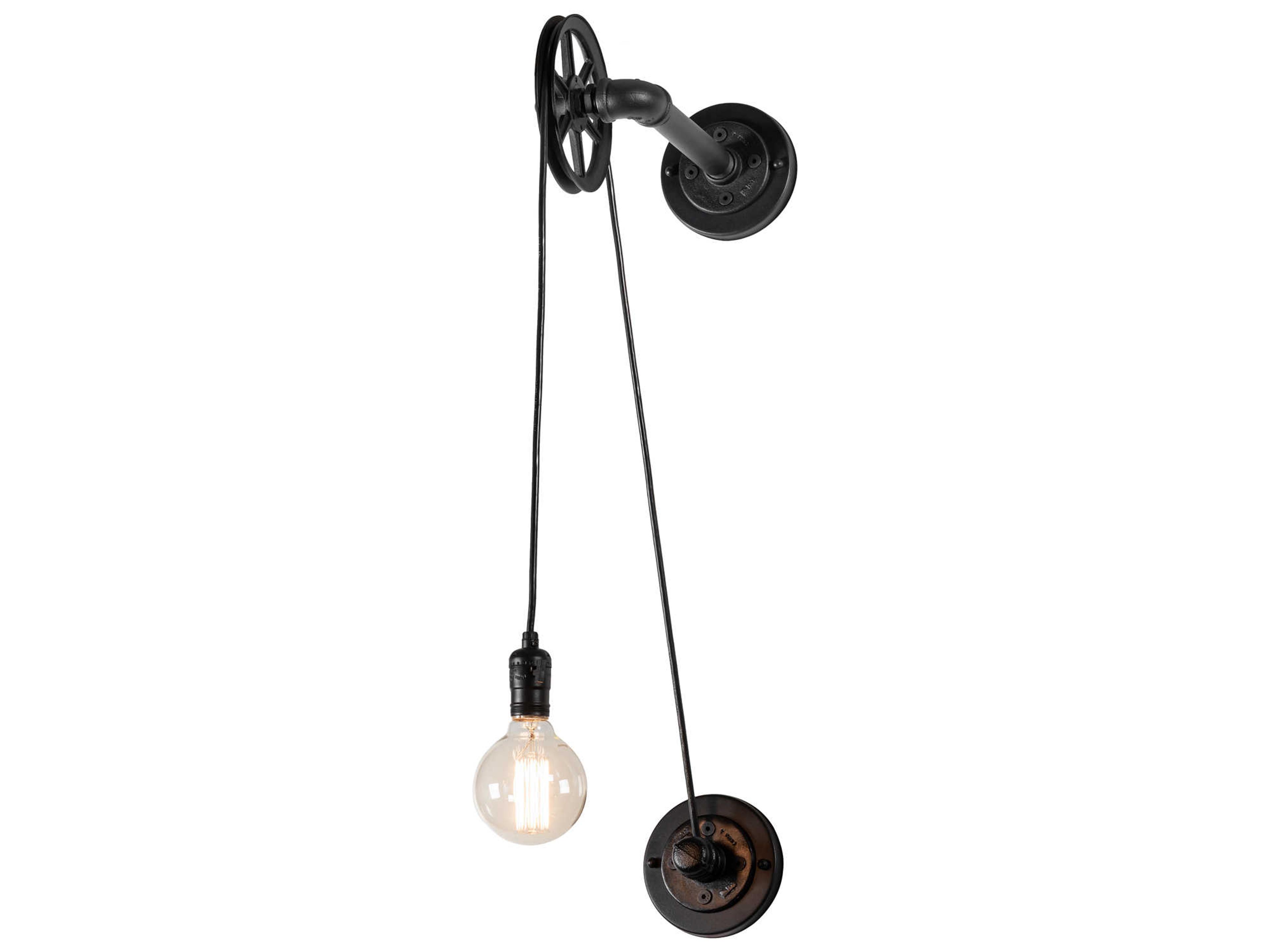 Meyda Alva 1-Light Black Wall Sconce