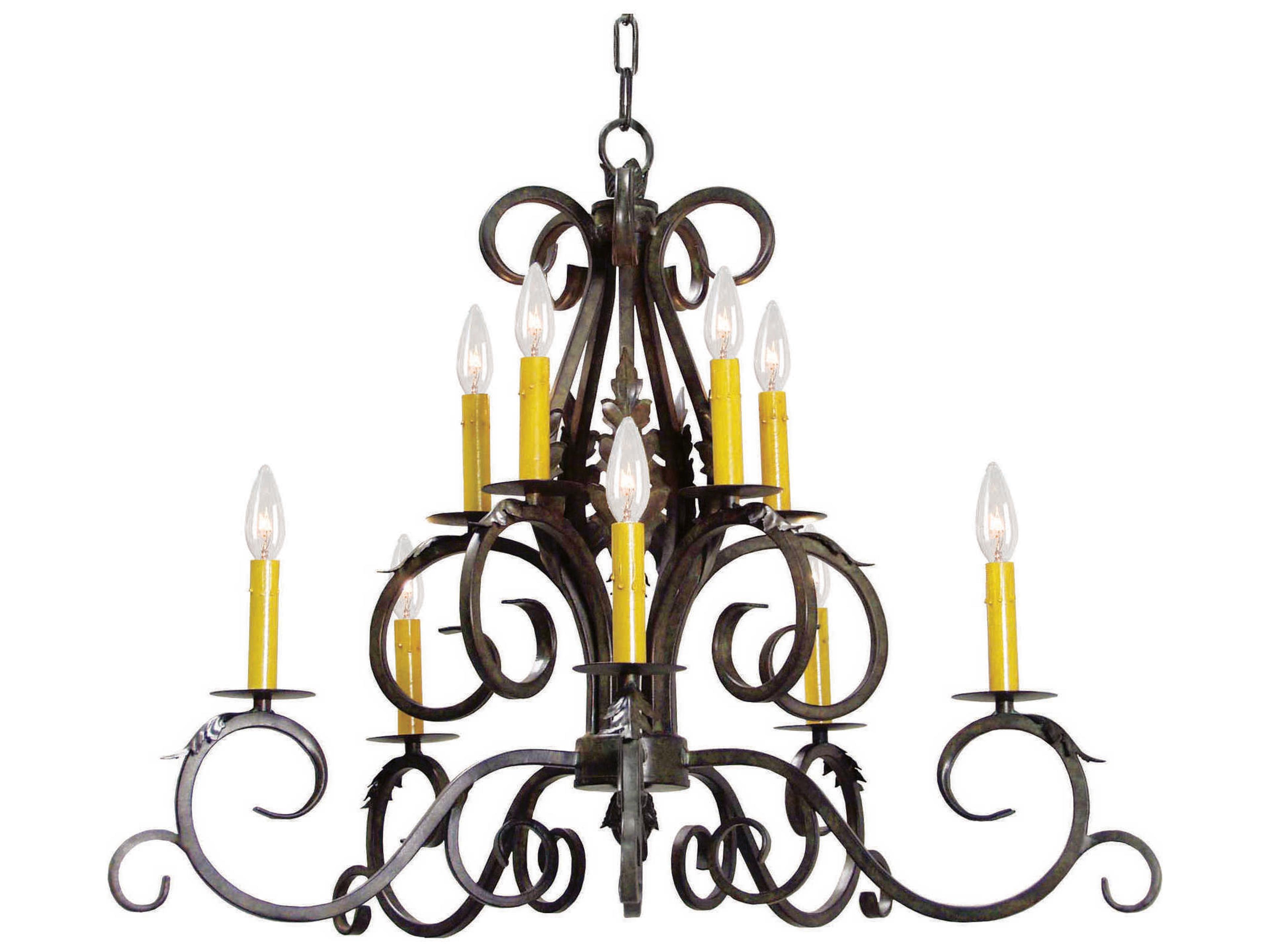 Meyda Anassa 10-Light Pompeii Gold Candelabra Tiered Chandelier