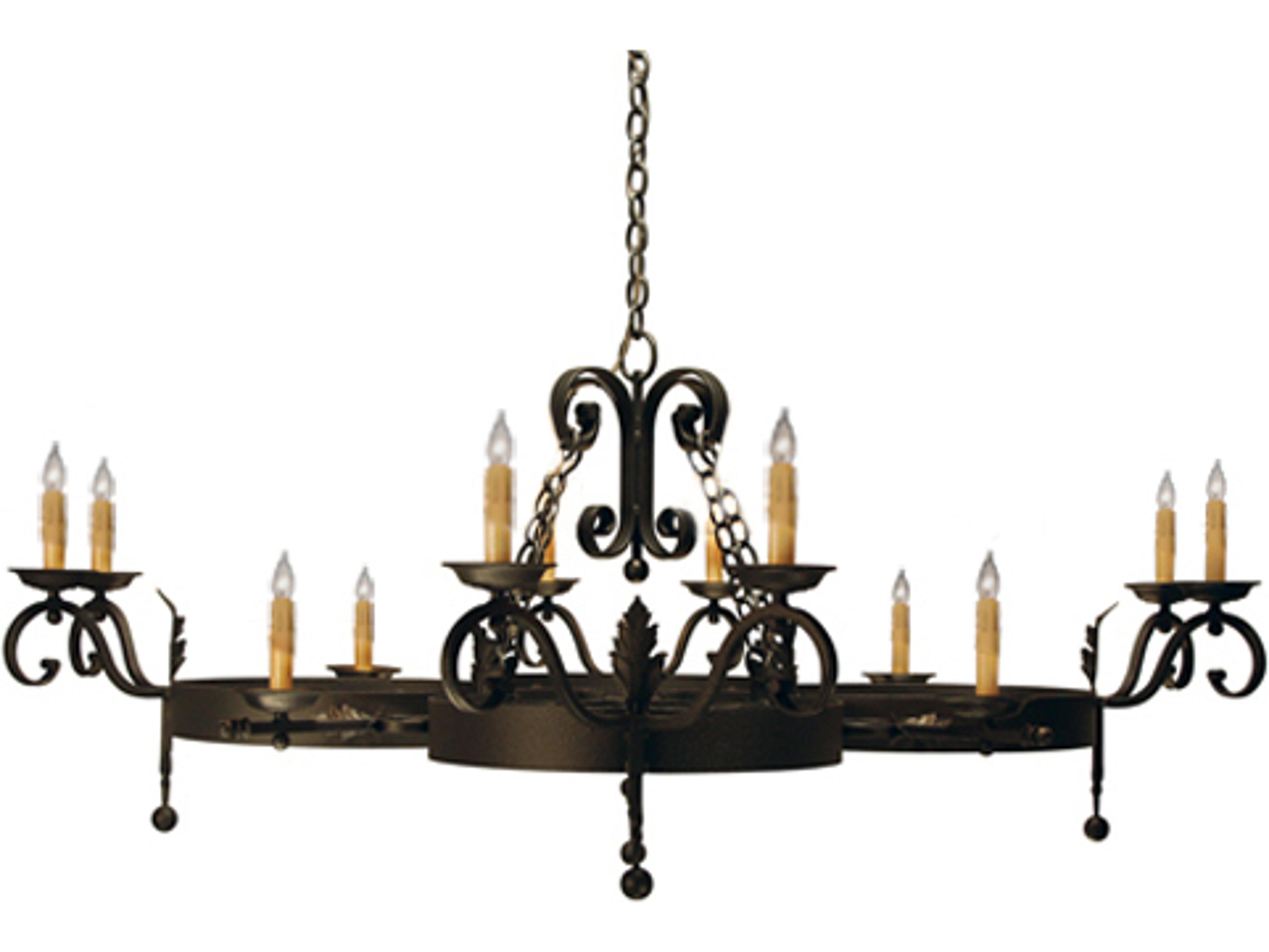 Meyda Andorra 12-Light Blackwash Hue Candelabra Chandelier