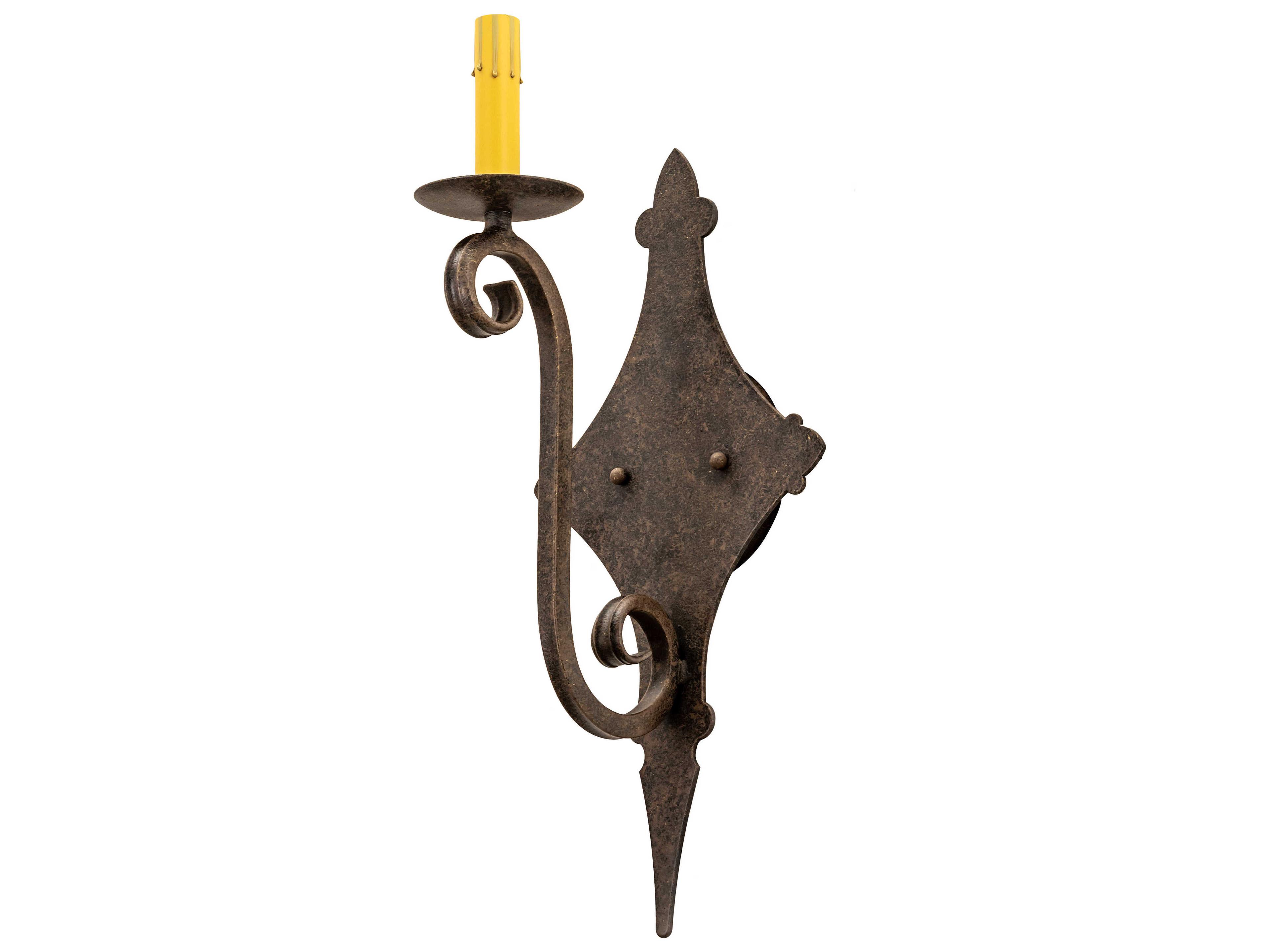 Meyda Angelique 1-Light Antique Black Wall Sconce