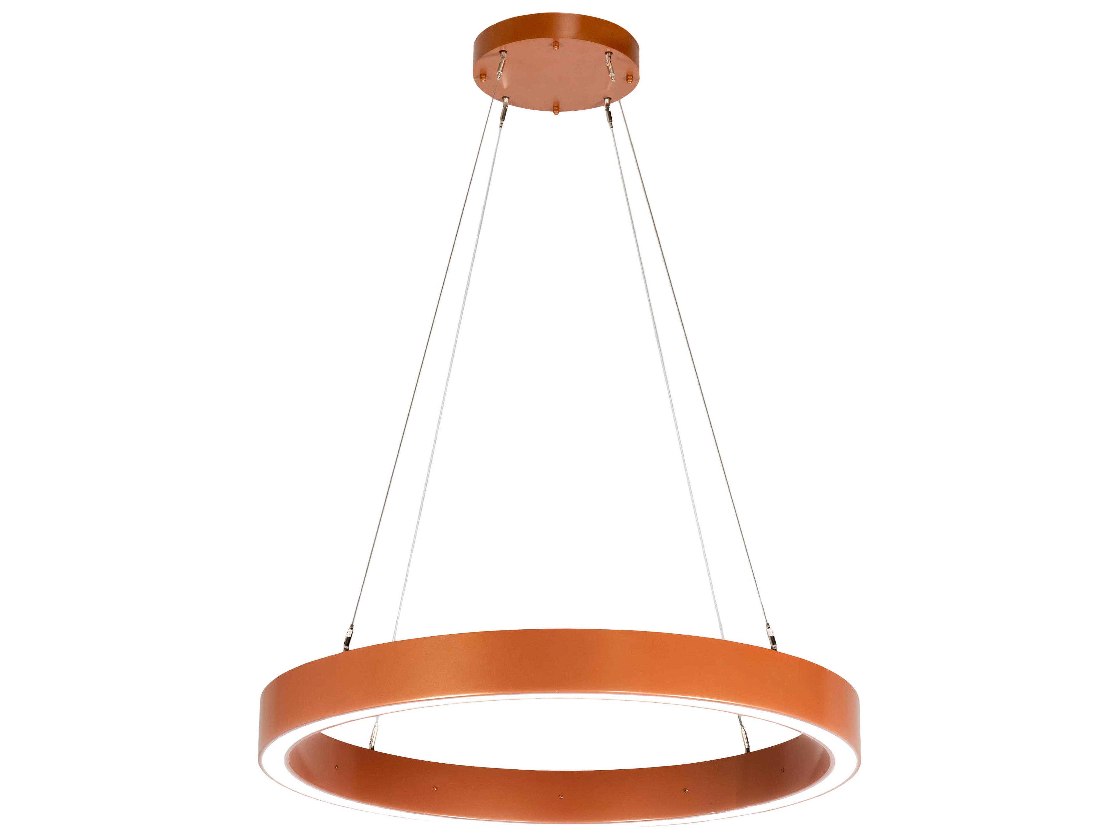 Meyda Anillo Strip Copper LED Round Pendant