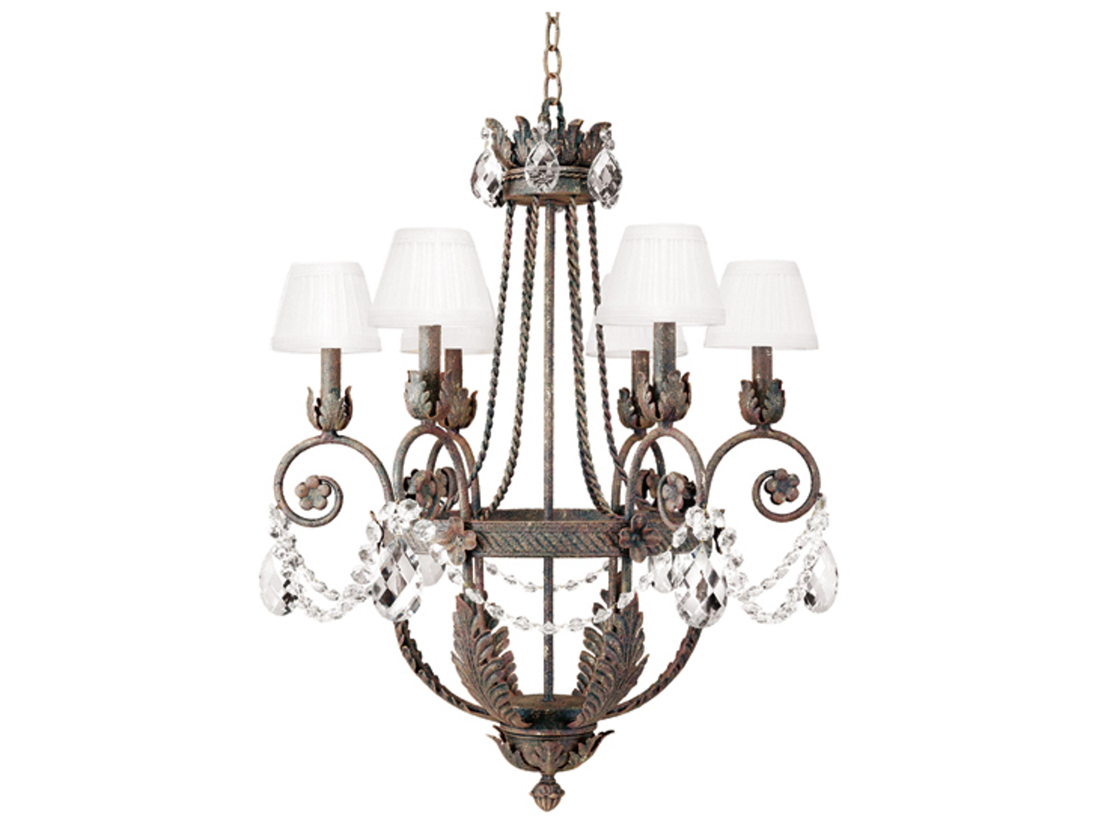 Meyda Antonia 6-Light Corinth Brown Crystal Chandelier